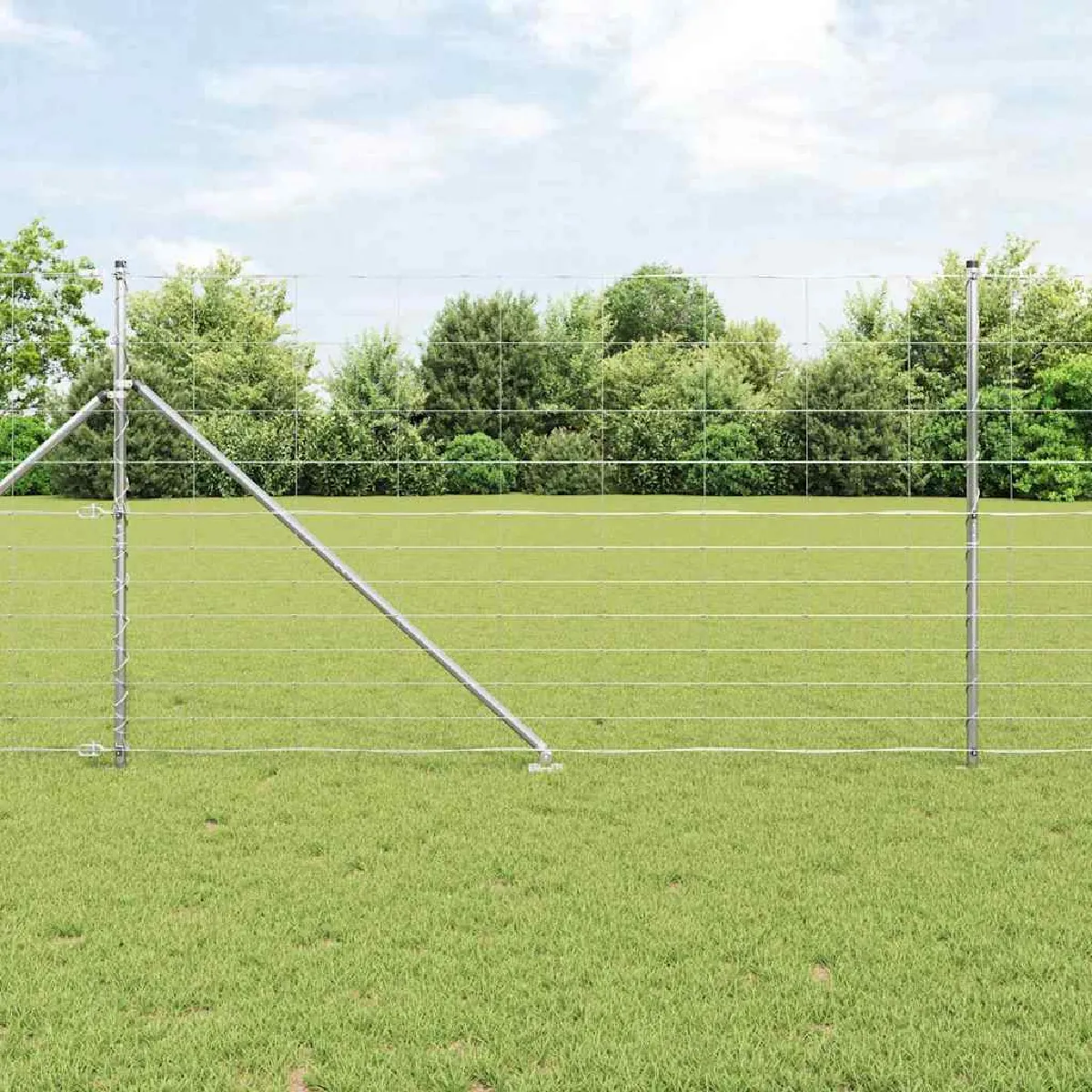 vidaXL Clôture en fil soudé avec pointes 25 x 1,4 m (l x h)