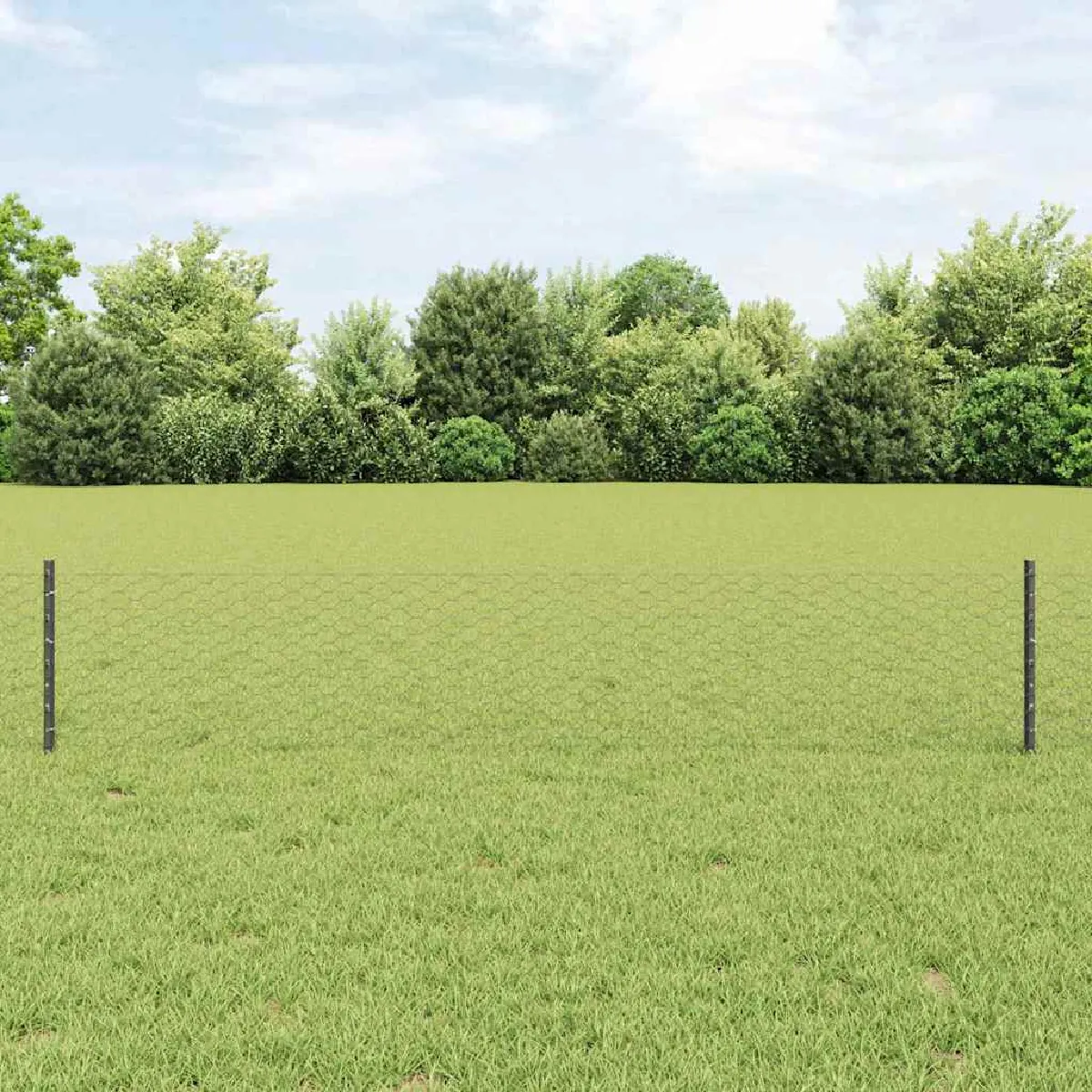 vidaXL Clôture en fil soudé 10 x 0,4 m (l x h) Acier recouvert de PVC