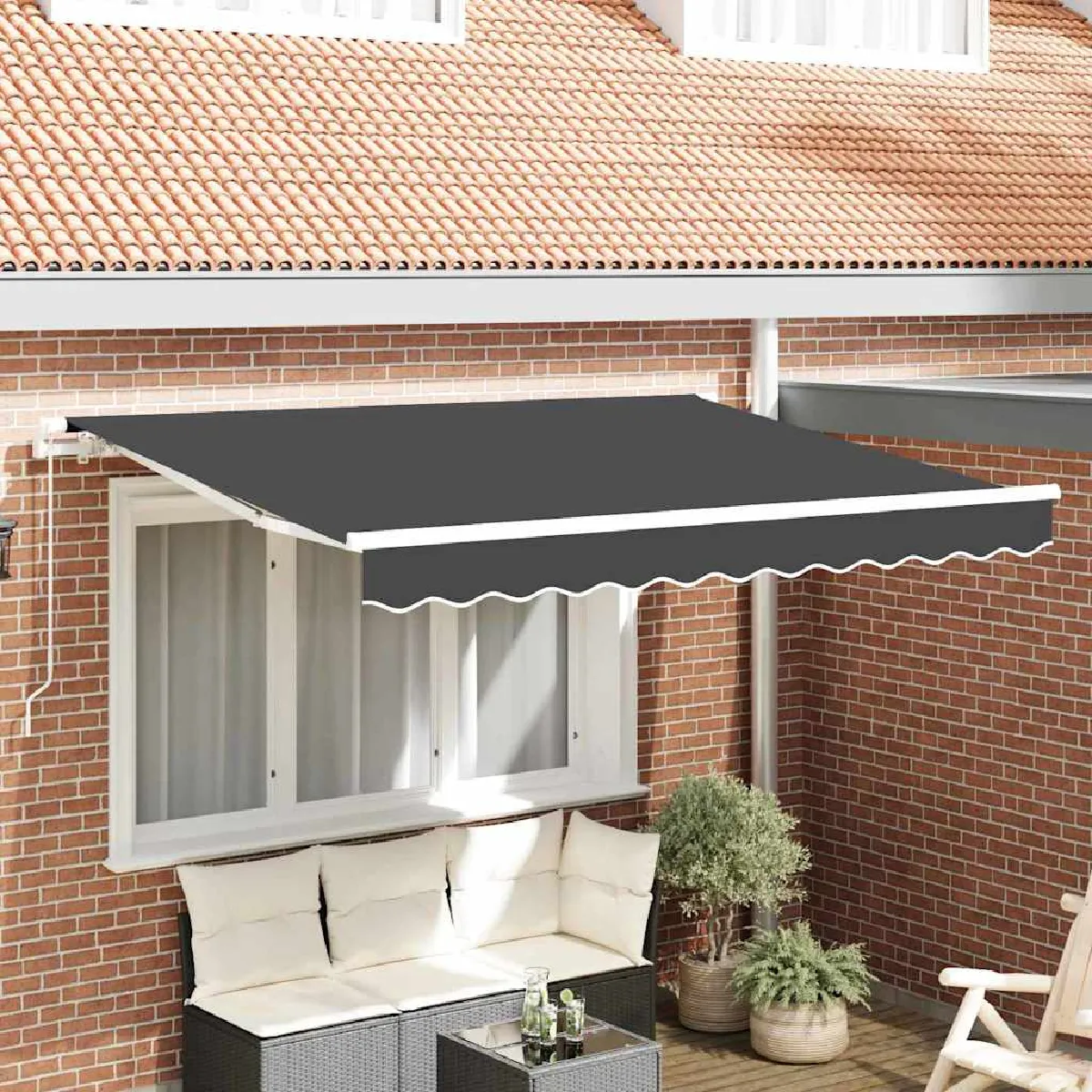 vidaXL Auvent Rétractable Jaune et 300x200 cm - vue 2