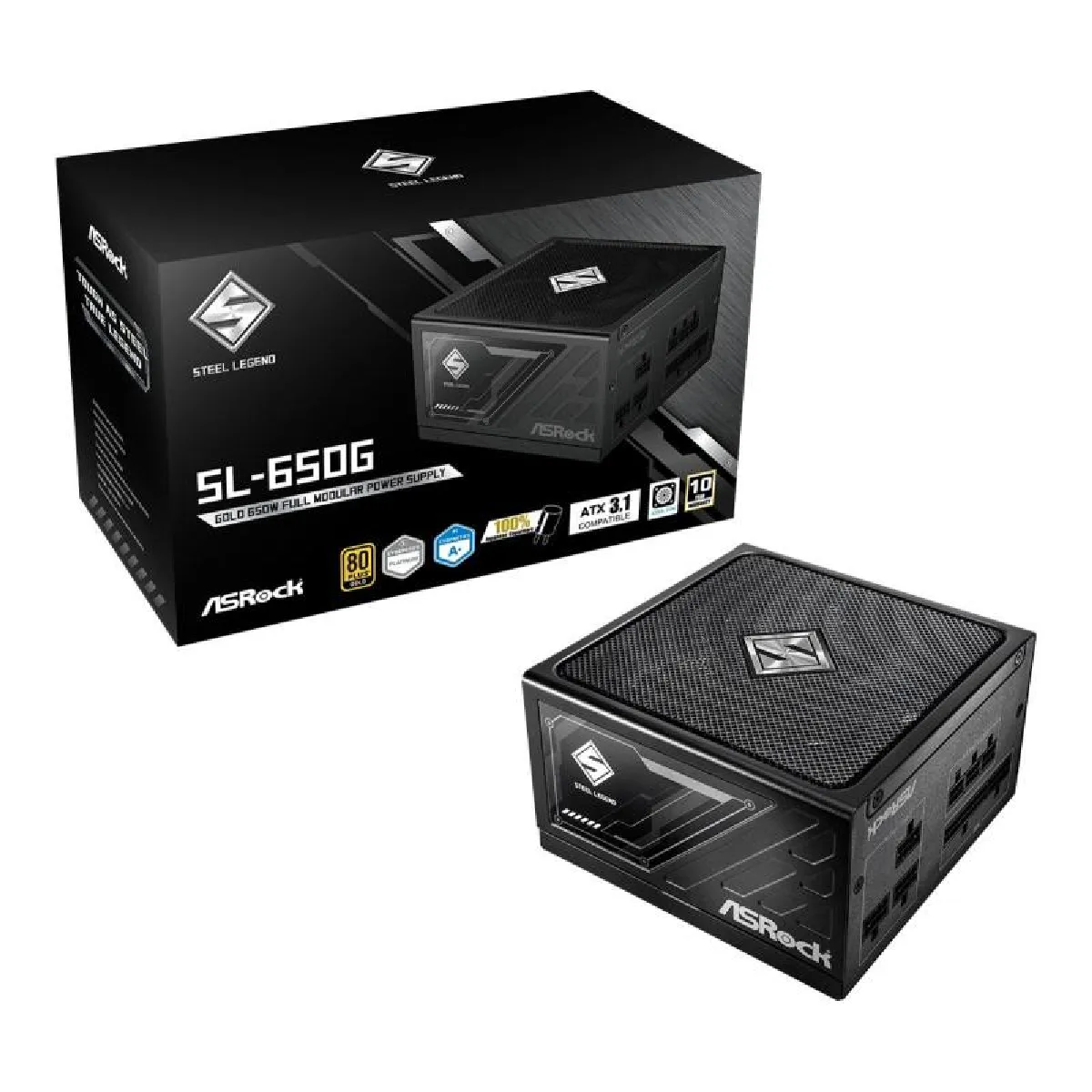 ASROCK  Alimentation ATX Steel Legend - 650W (Noir)