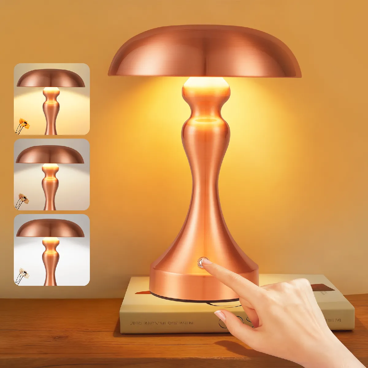 Nettlife Lampe de chevet LED tactile - Rouge