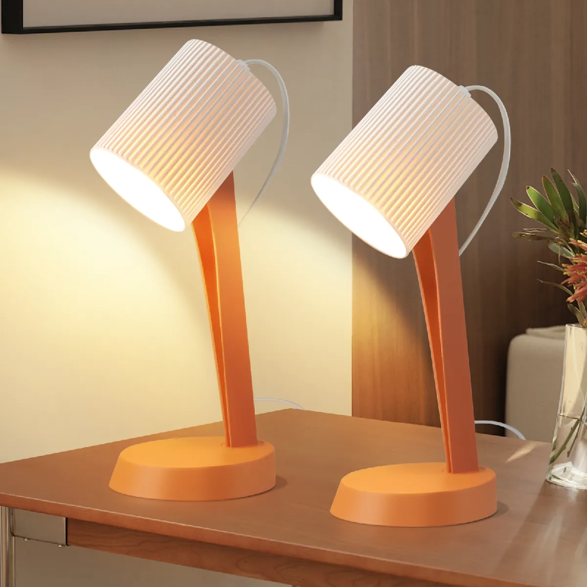 Nettlife Lampe de chevet de salon - Orange