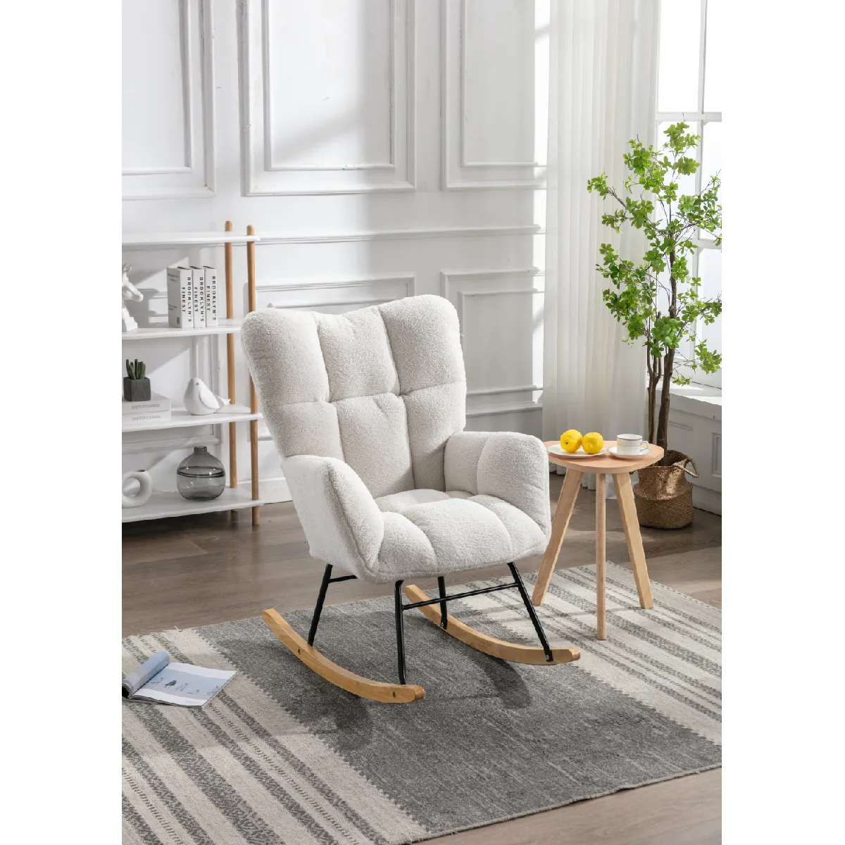 Okwish fauteuil à bascule teddy - blanc Okwish fauteuil à bascule teddy - blanc