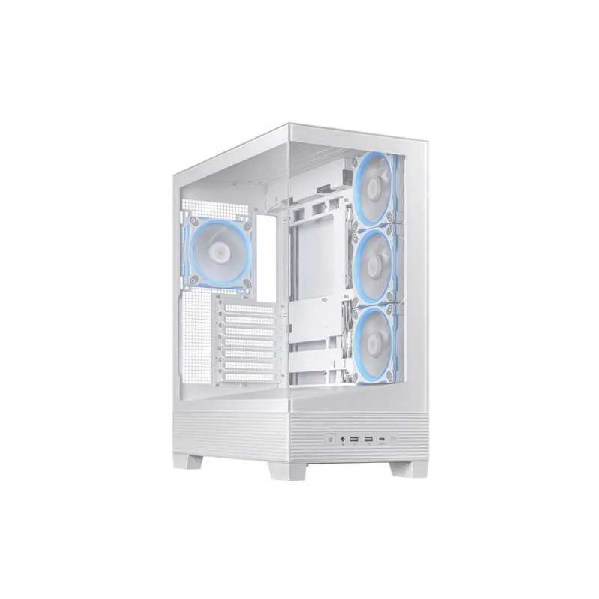 A31 Plus TG ARGB White Boîtier Midi Tower verre trempé