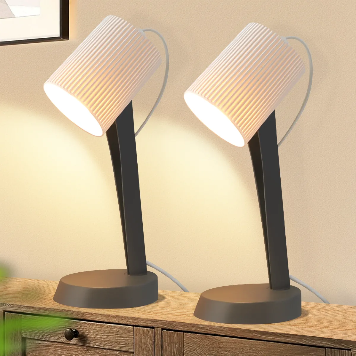 Nettlife Lampe de bureau moderne - Gris