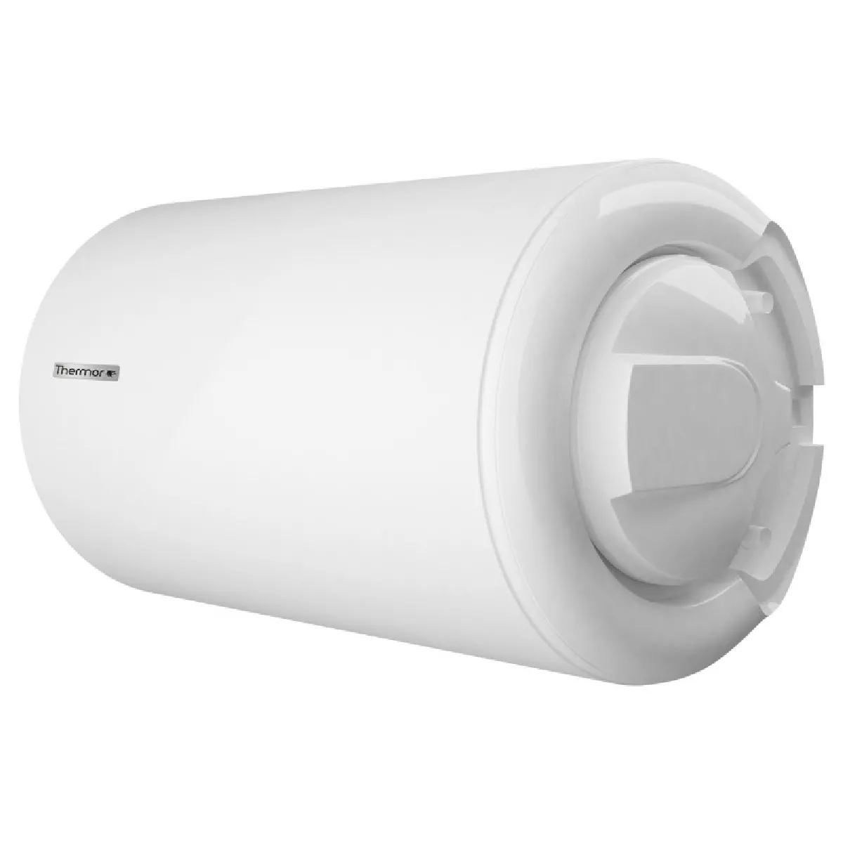 Non Communiqué Blanc Chauffe Eau Électrique Blindé Horizontal Raccordement Côté 75L Thermor 853408 - Image 4