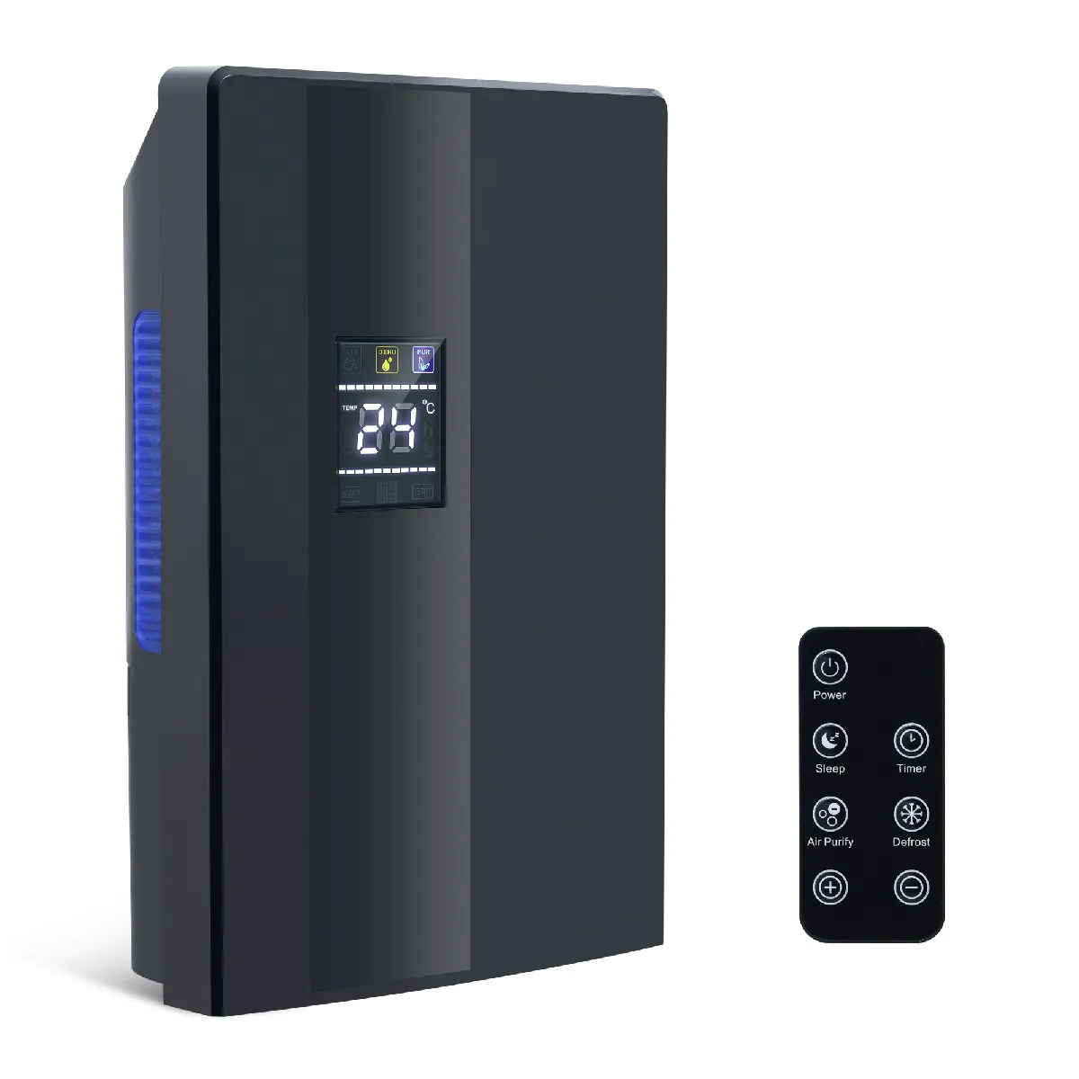 Déshumidificateur 2000 ml – Télécommande, Minuterie 24 h, Nettoyage UV - vue 2