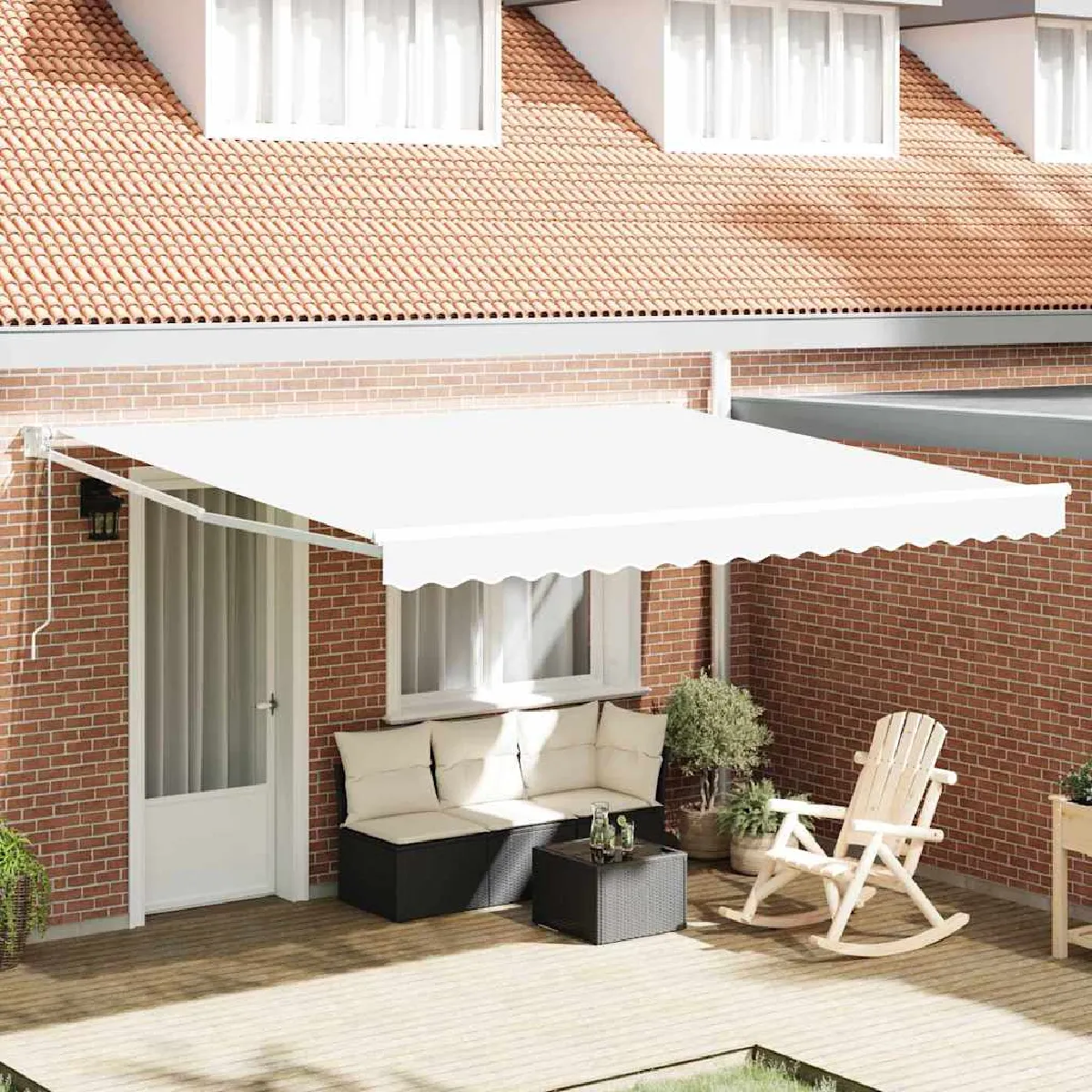 Vidaxl Auvent 400 × 300 cm Argent - vue 6