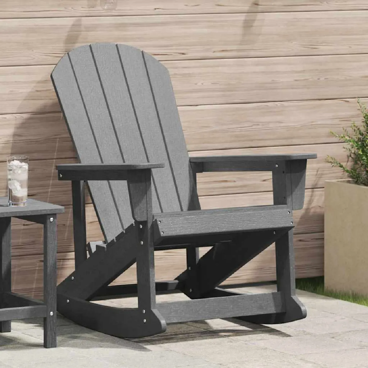 vidaXL fauteuil à bascule Adirondack 73.5x92x90 cm HDPE
