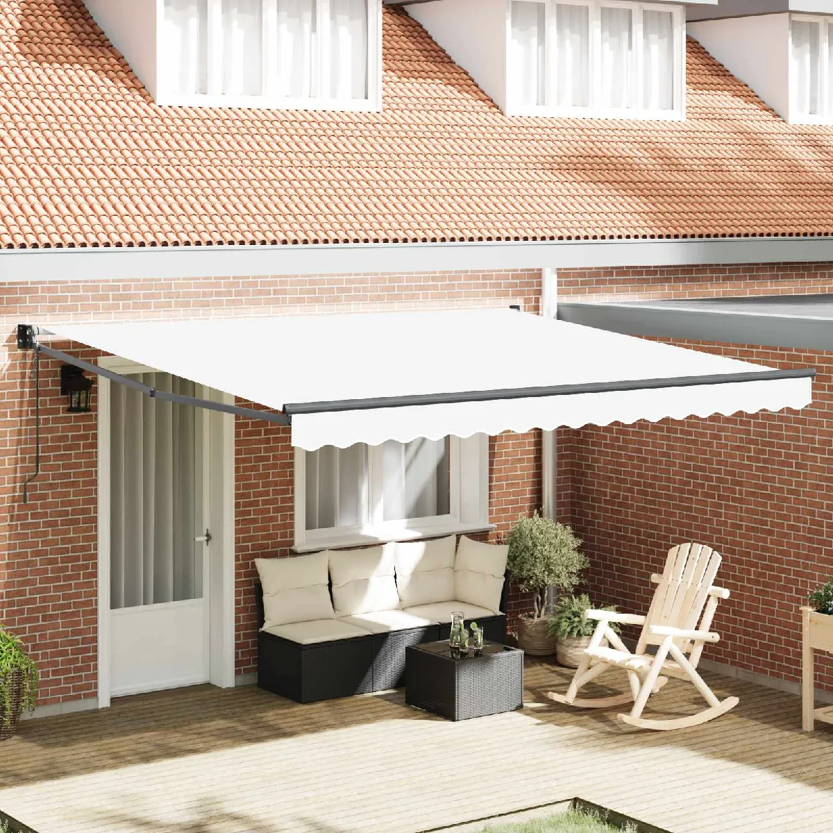 Vidaxl Auvent 400 × 300 cm Argent - vue 7