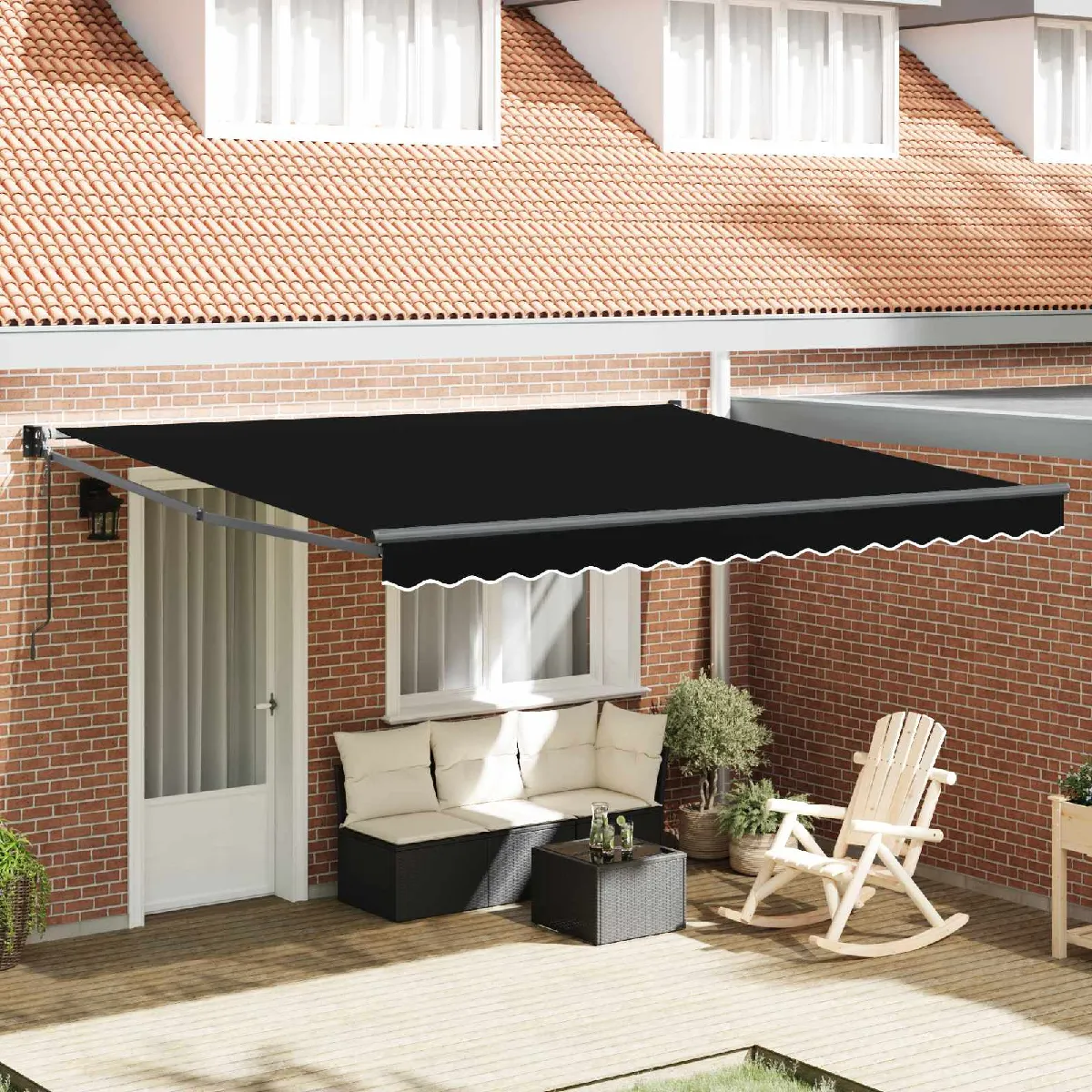 Vidaxl Auvent 400 × 300 cm Argent - vue 4