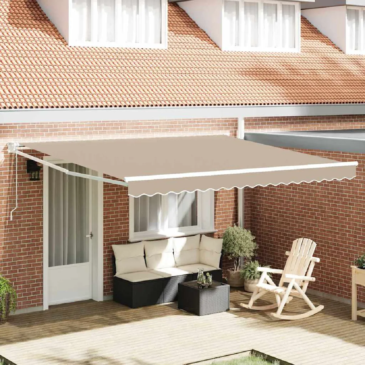 Vidaxl Auvent 400 × 300 cm Argent - vue 9