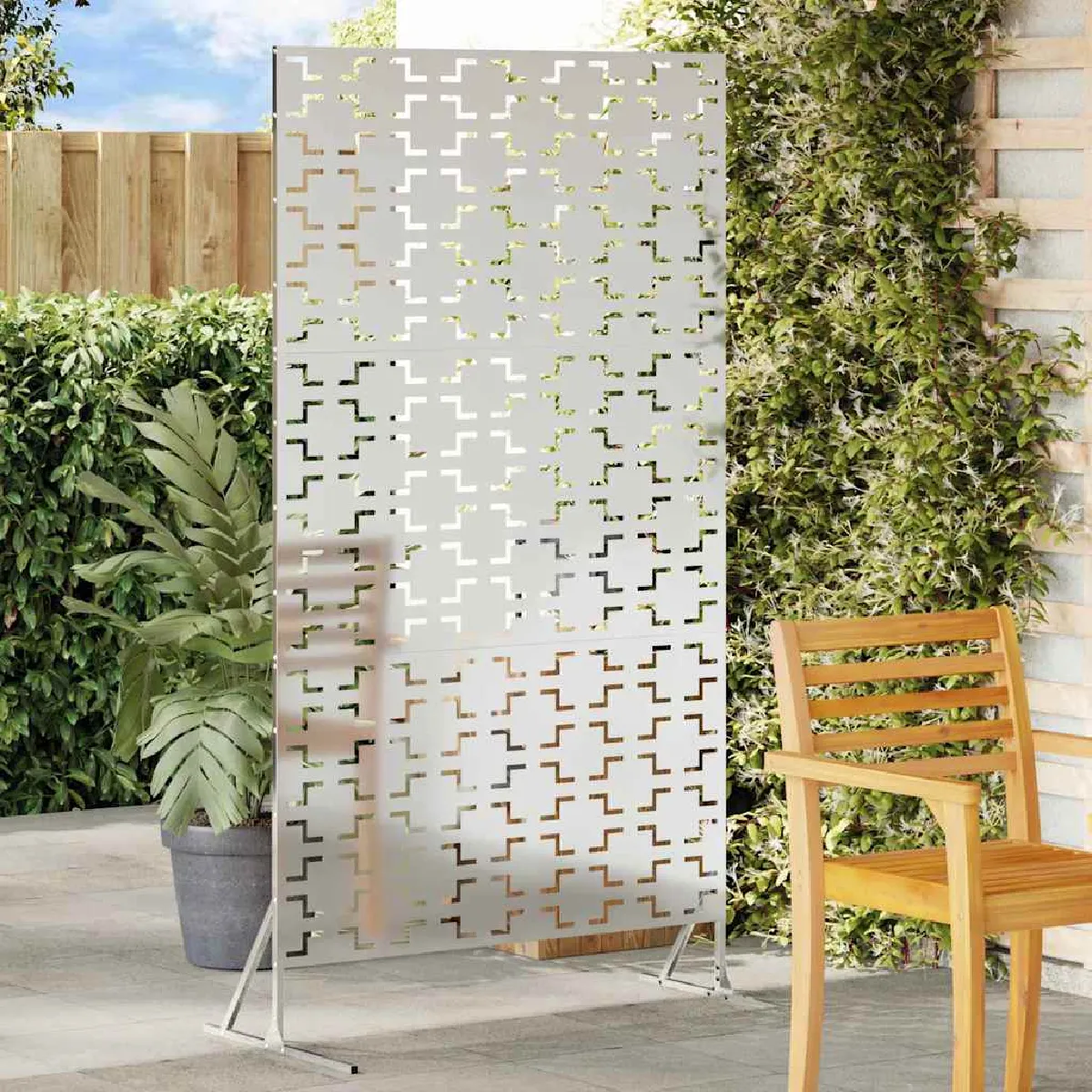 vidaXL Écran de confidentialité Gris 100 x 50 x 180 cm Acier