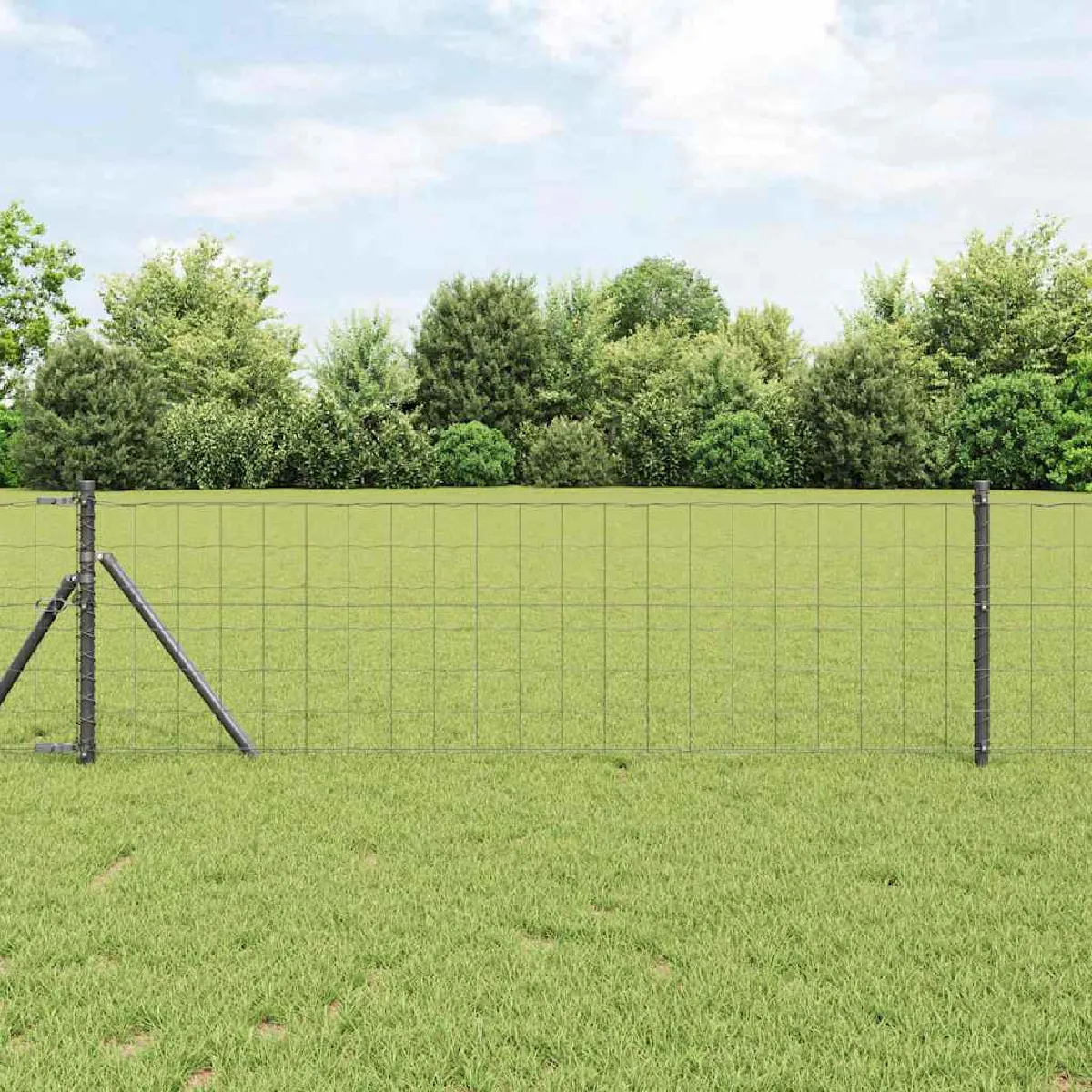 vidaXL Clôture en fil soudé pour sol 10 x 0,4 m (l x h)