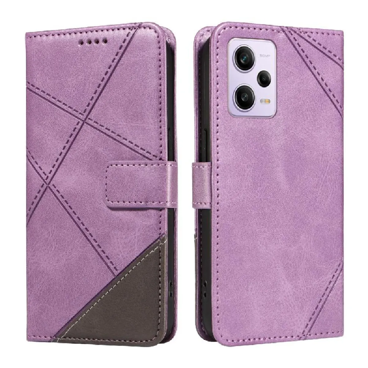 Générique Violet Étui Porte-Cartes Xiaomi Redmi Note 12 Pro 5G