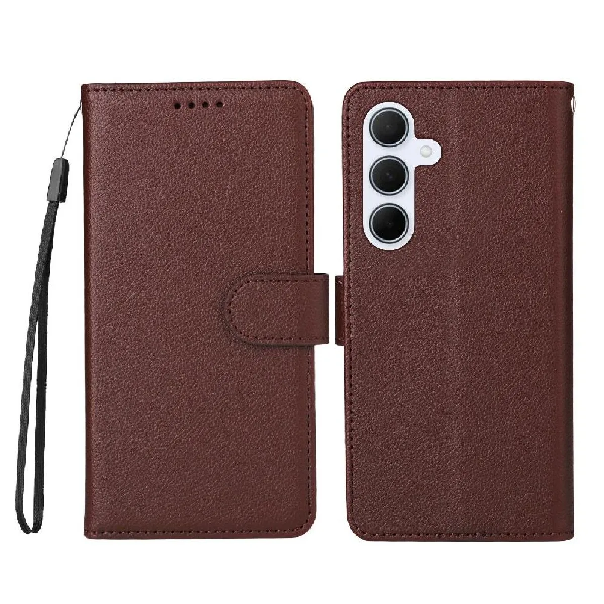 Générique Marron Étui Portefeuille Foxdock Samsung Galaxy A55
