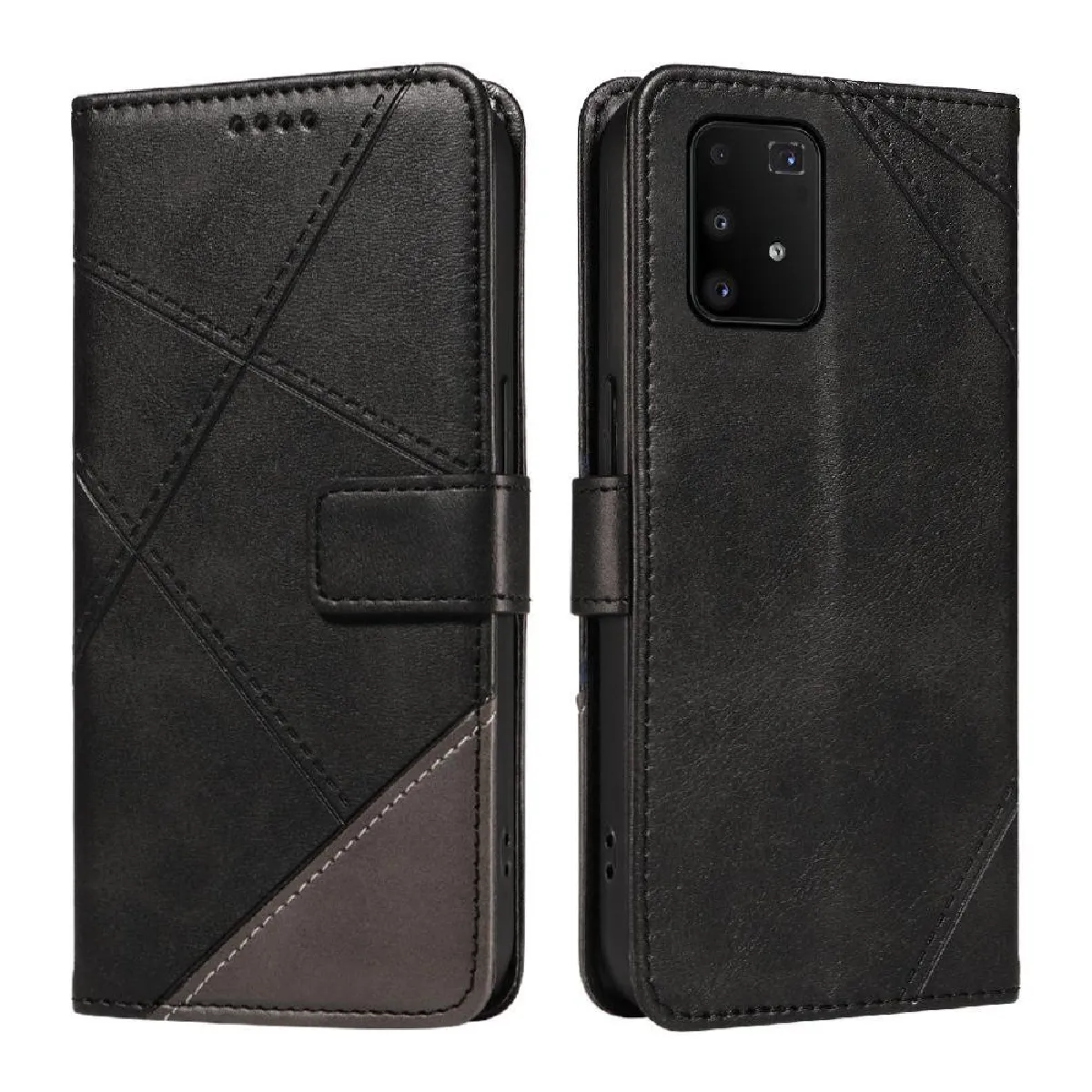 Générique Noir Étui Portefeuille À Rabat Avec Fente Pour Carte Samsung Galaxy S10 Lite