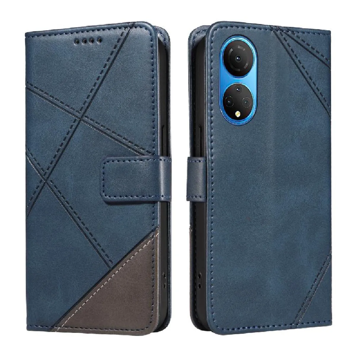 Générique Bleu Étui Portefeuille En Similicuir Honor X7