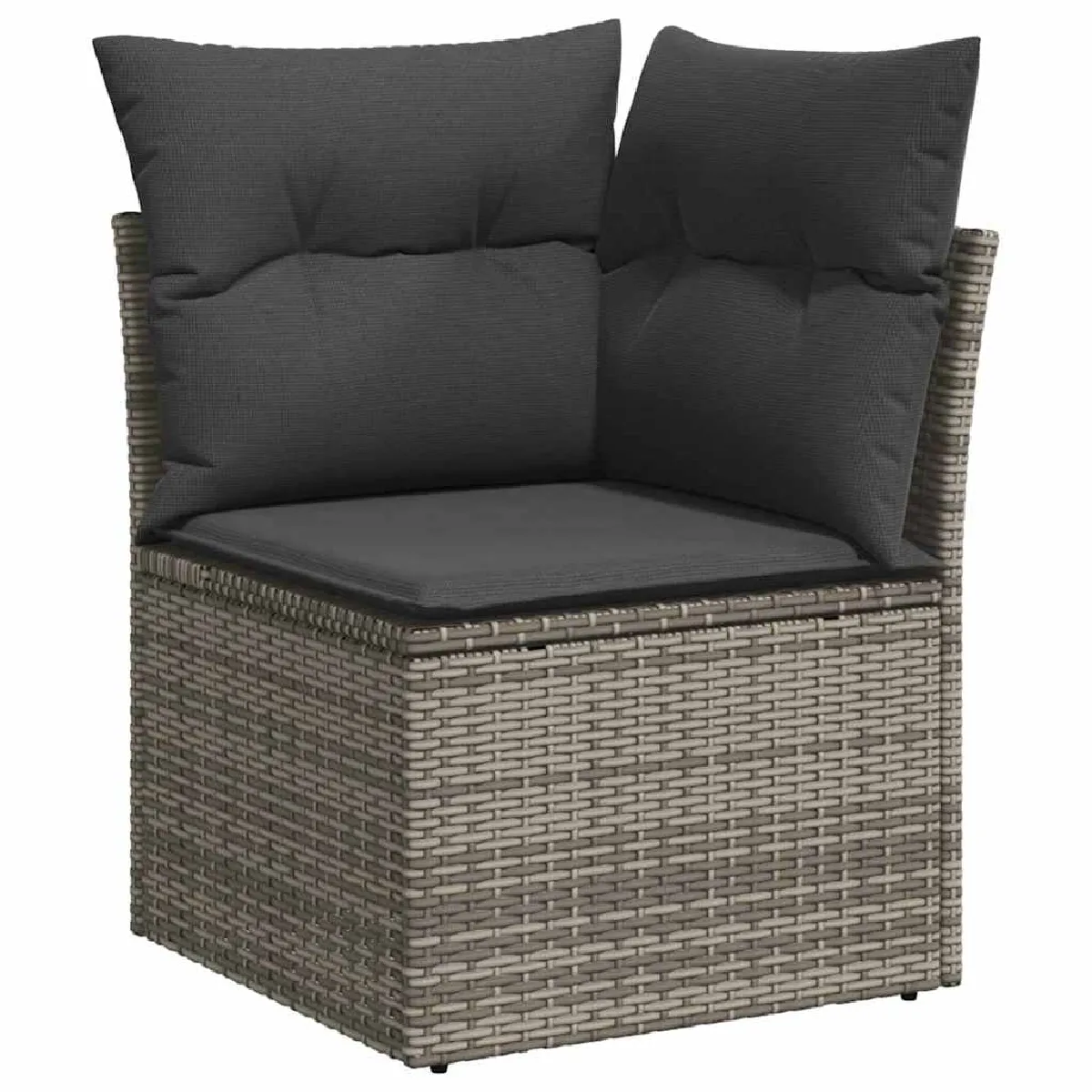 vidaXL Ensemble de canapé de jardin avec coussin 9 pcs Poly rotin - vue 8