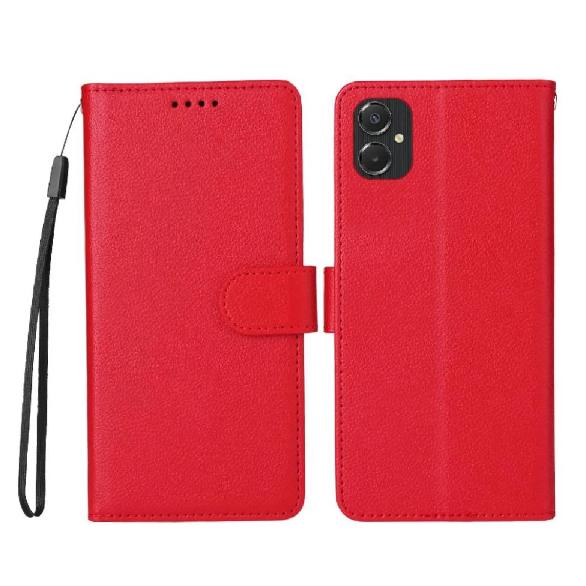 Générique Rouge Étui Portefeuille En Similicuir Pour Samsung Galaxy A06