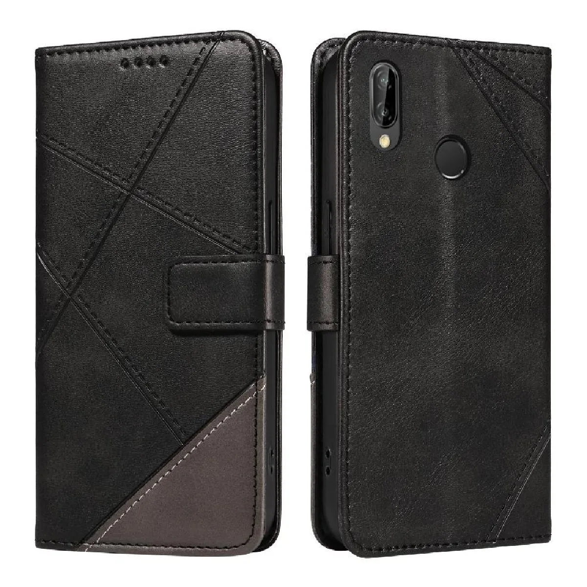 Générique Noir Étui À Rabat Huawei P20 Lite