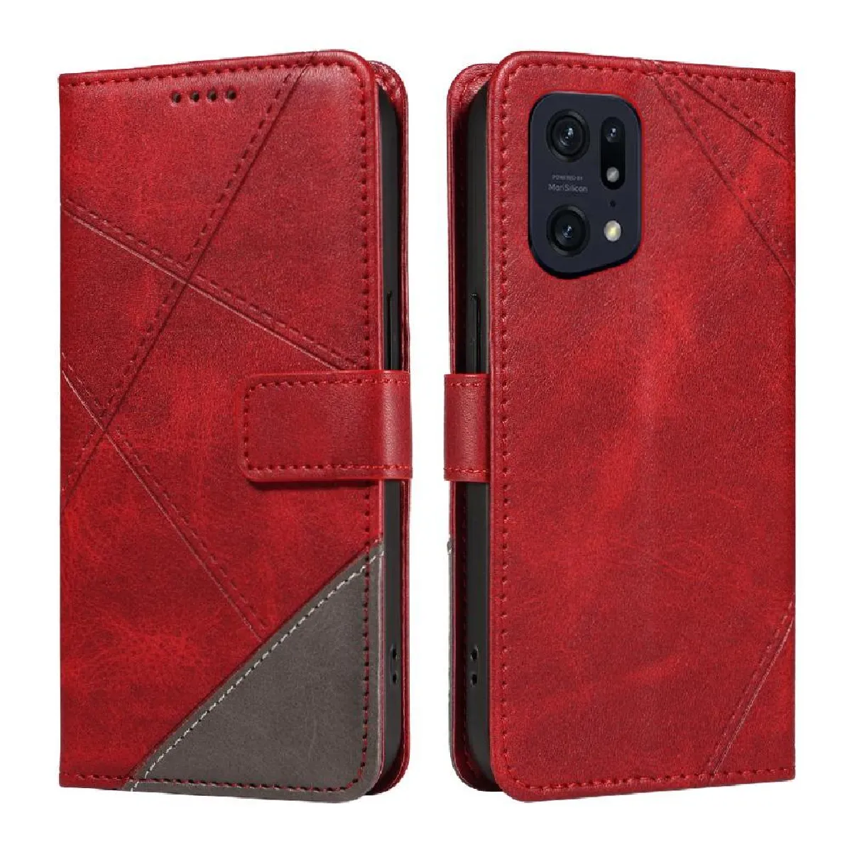 Générique Rouge Étui À Rabat Oppo Find X5 Pro