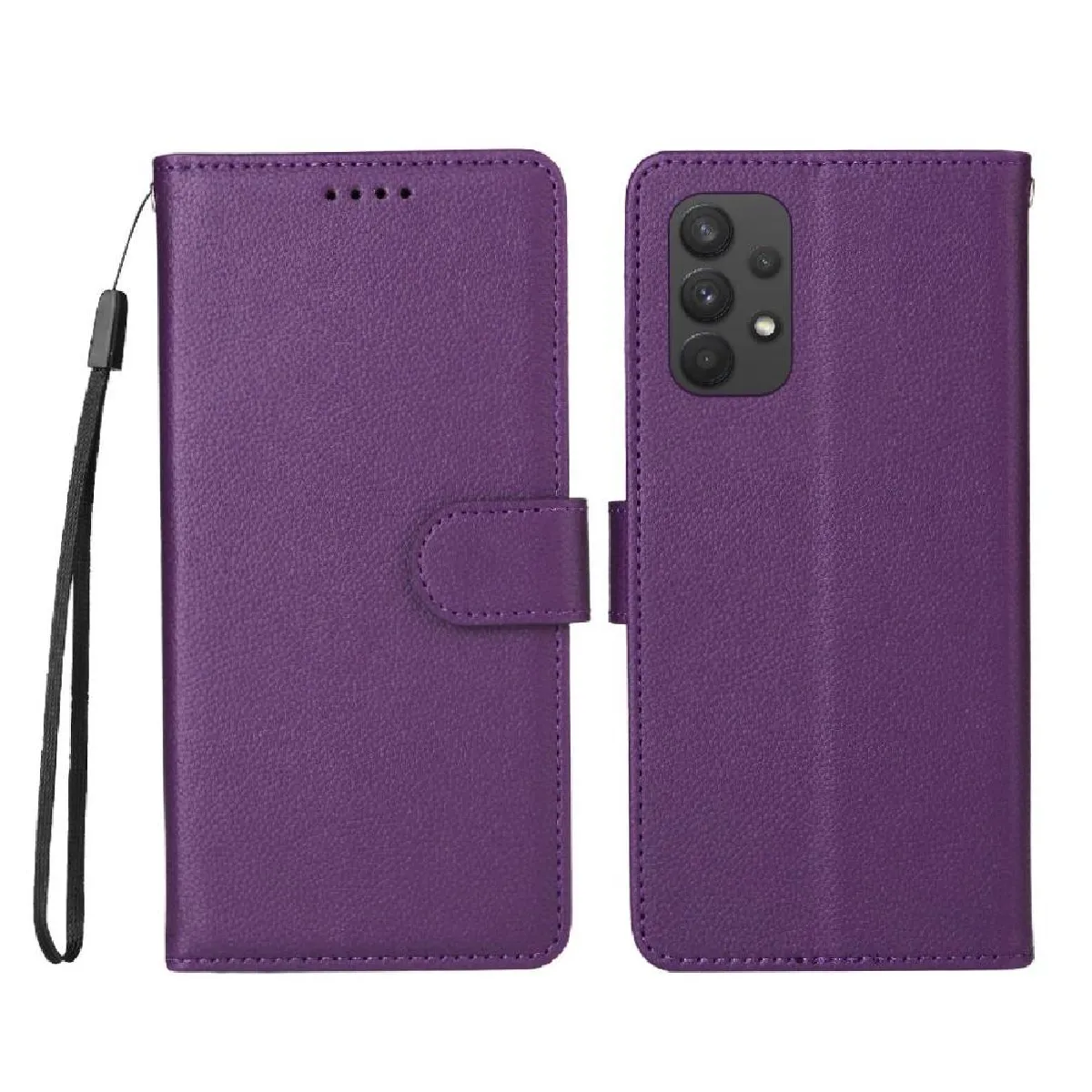 Générique Violet Étui Portefeuille Magnétique Foxdock Samsung Galaxy M32 5G
