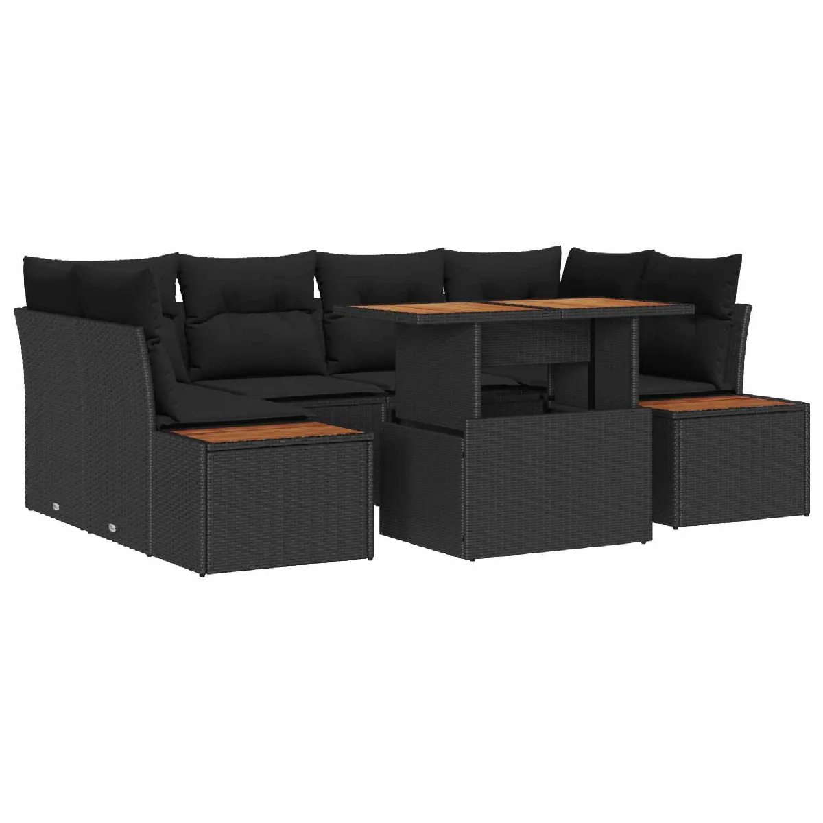 vidaXL Ensemble de salle à manger pour jardin 9 pcs et - vue 7