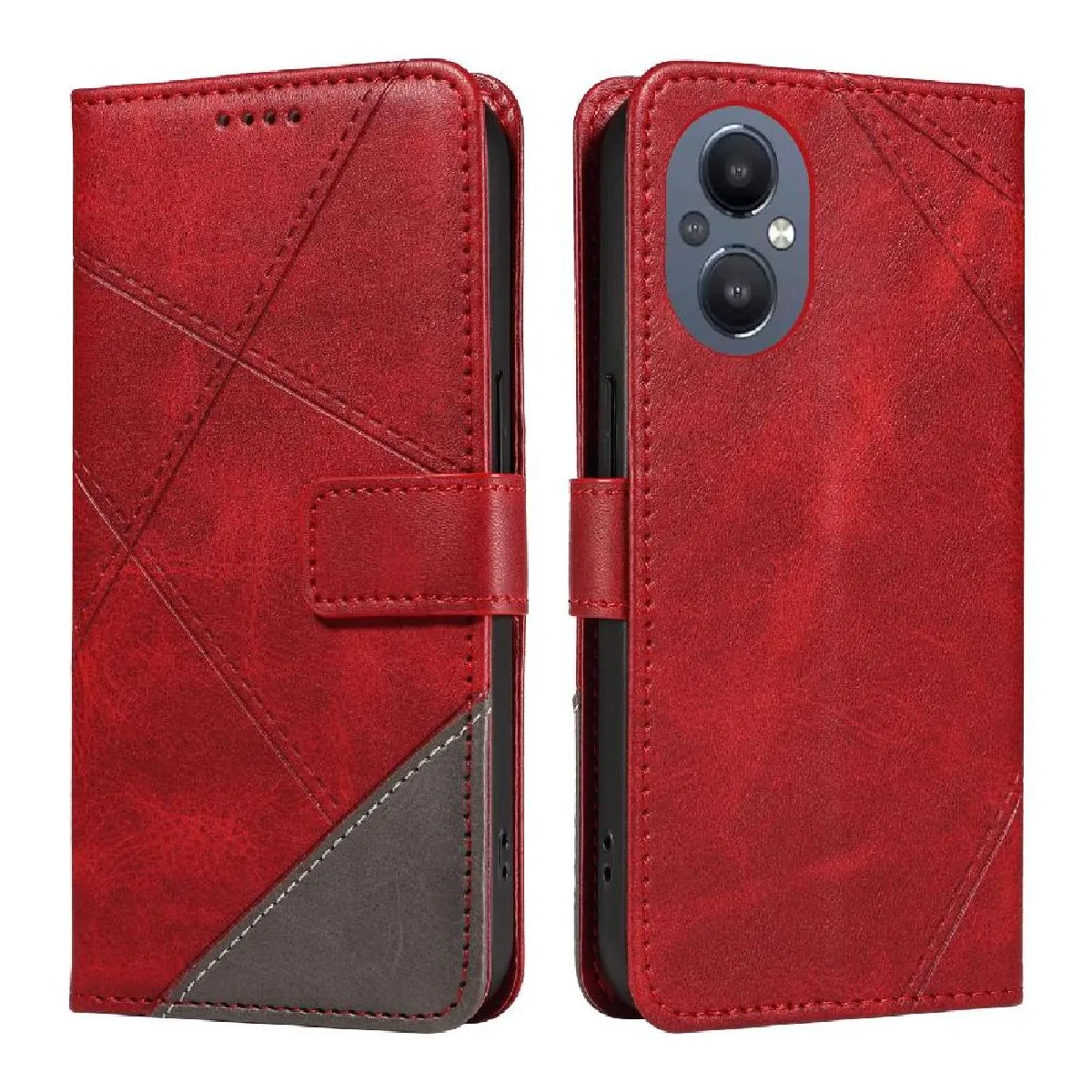 Générique Rouge Étui Portefeuille Foxdock Oppo Reno 7 Lite