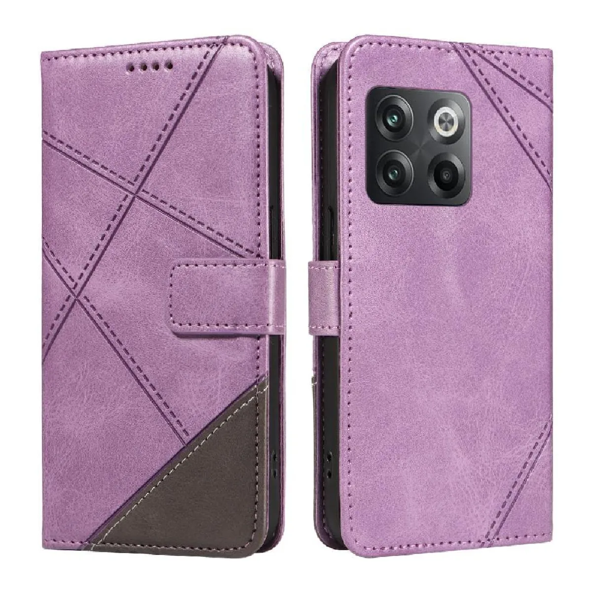 Générique Violet Étui À Rabat En Similicuir Avec Fente Pour Carte Oneplus 10T
