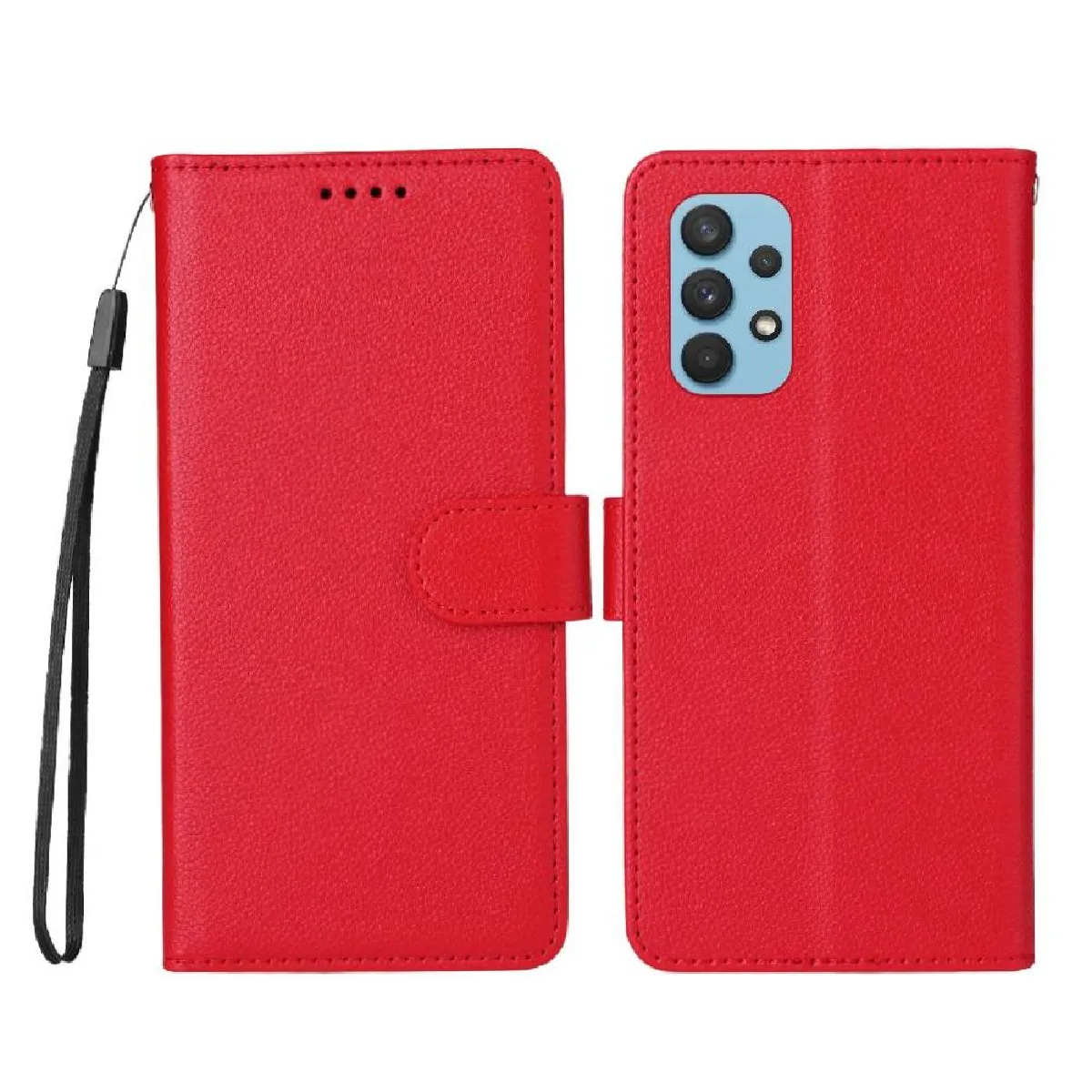 Générique Rouge Étui Portefeuille En Similicuir Samsung Galaxy A32 4G