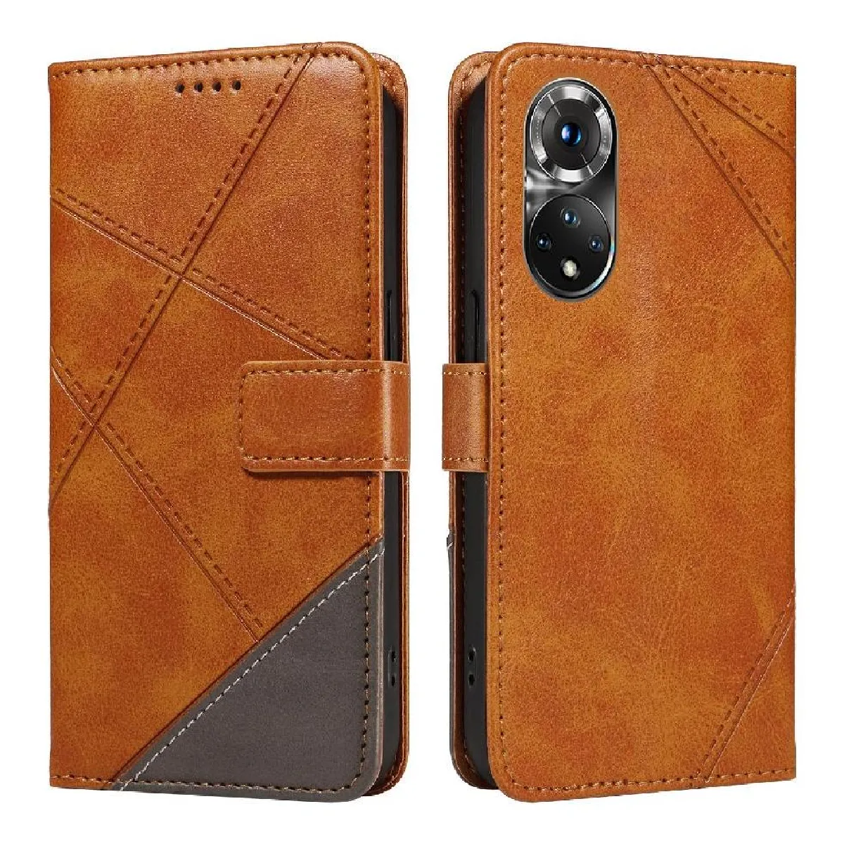 Générique Marron Étui Portefeuille En Similicuir Honor 50