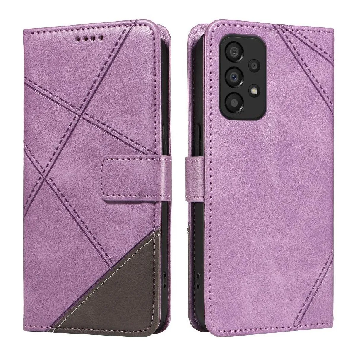 foxdock - Étui Portefeuille - Samsung Galaxy A73 5G - Cuir - Violet - Image 2