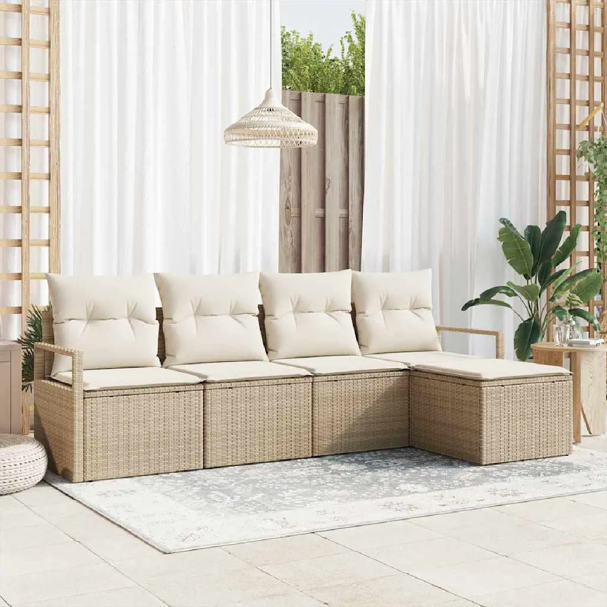 vidaXL Ensemble de Canapés 5 pcs polyrotin - vue 3