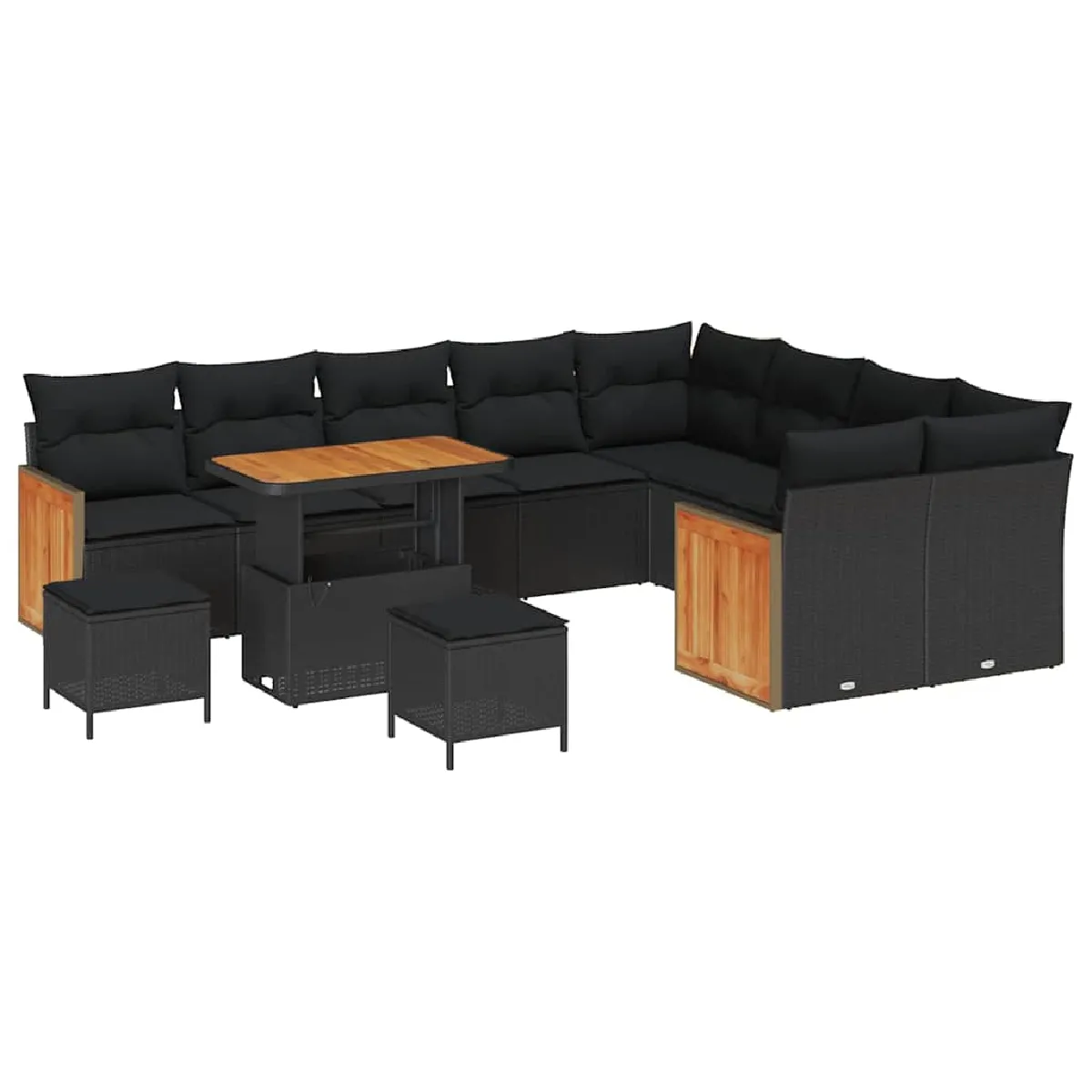 vidaXL Ensemble de canapé de jardin 12 pcs 90 x 55 x 71 cm
