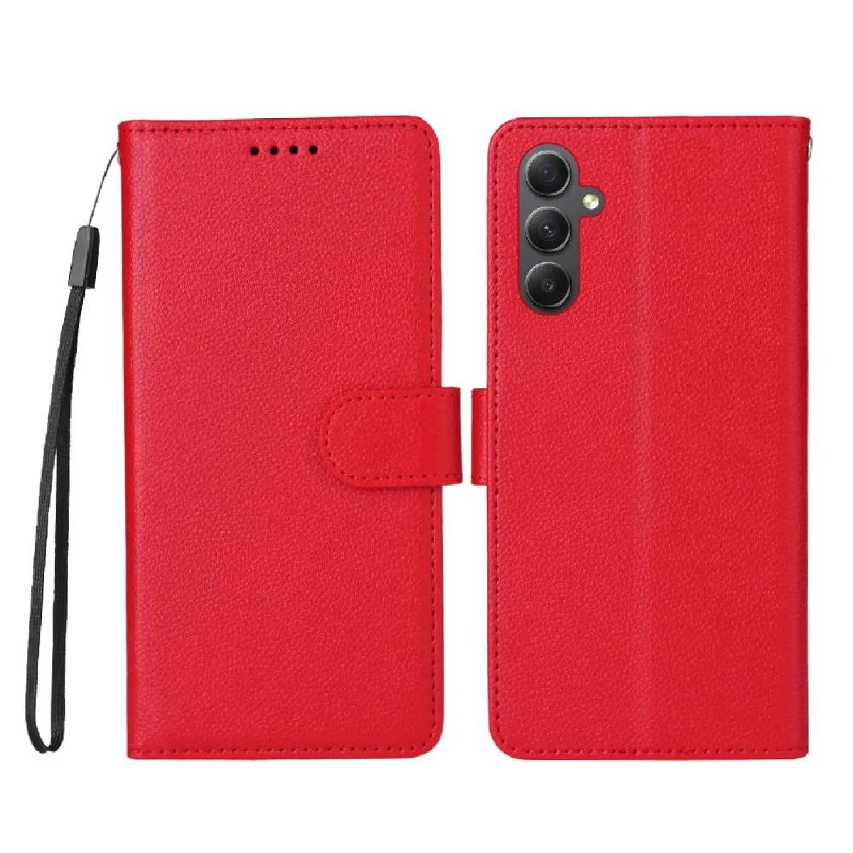 Générique Rouge Étui Portefeuille En Similicuir Samsung Galaxy A34 5G