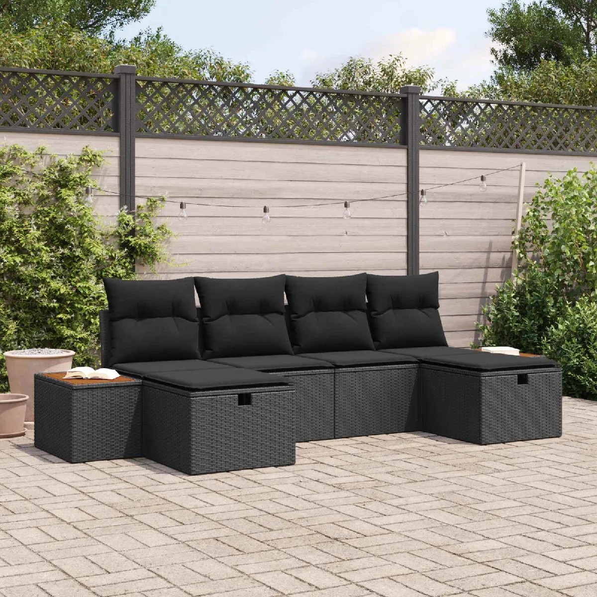 vidaXL Ensemble de canapé de jardin 6 pcs 55 x 62 x 69 cm