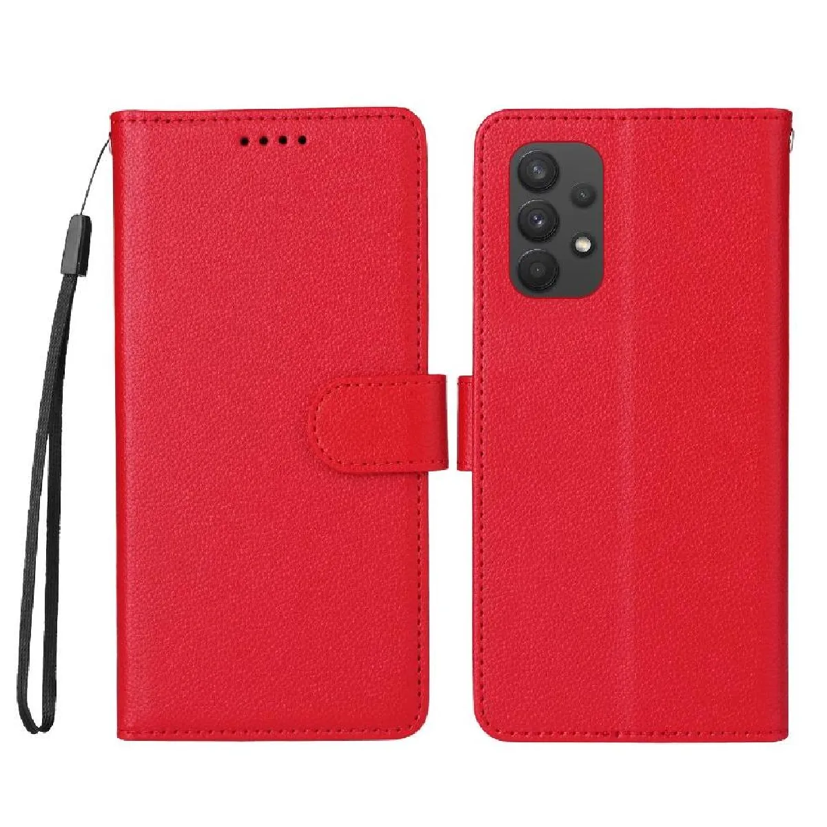 Générique Rouge Étui Portefeuille En Similicuir Samsung Galaxy M32 5G