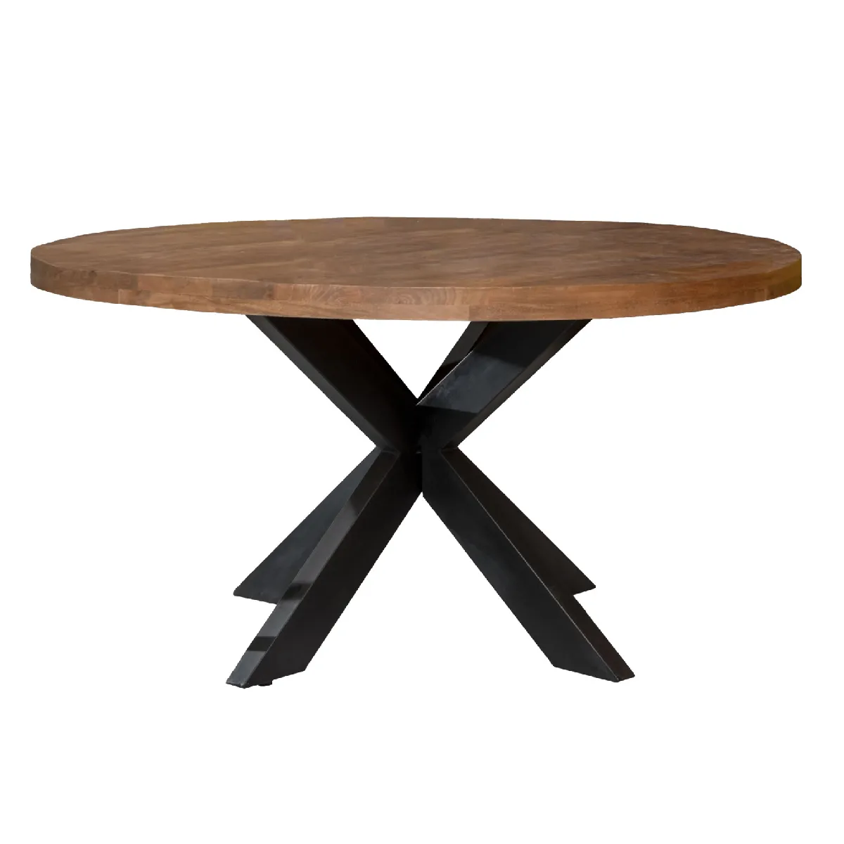 Comparer les prix de MANAUS-Table repas Ronde D140 cm en bois massif et métal
