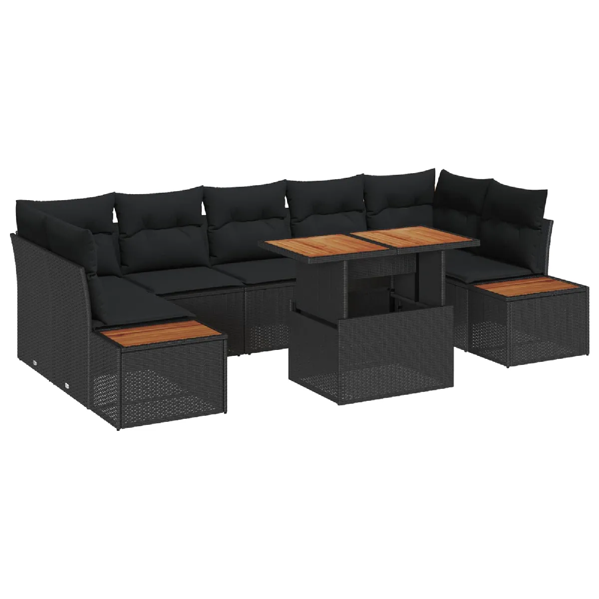 vidaXL Ensemble de salle à manger pour jardin 8 pcs et - vue 2