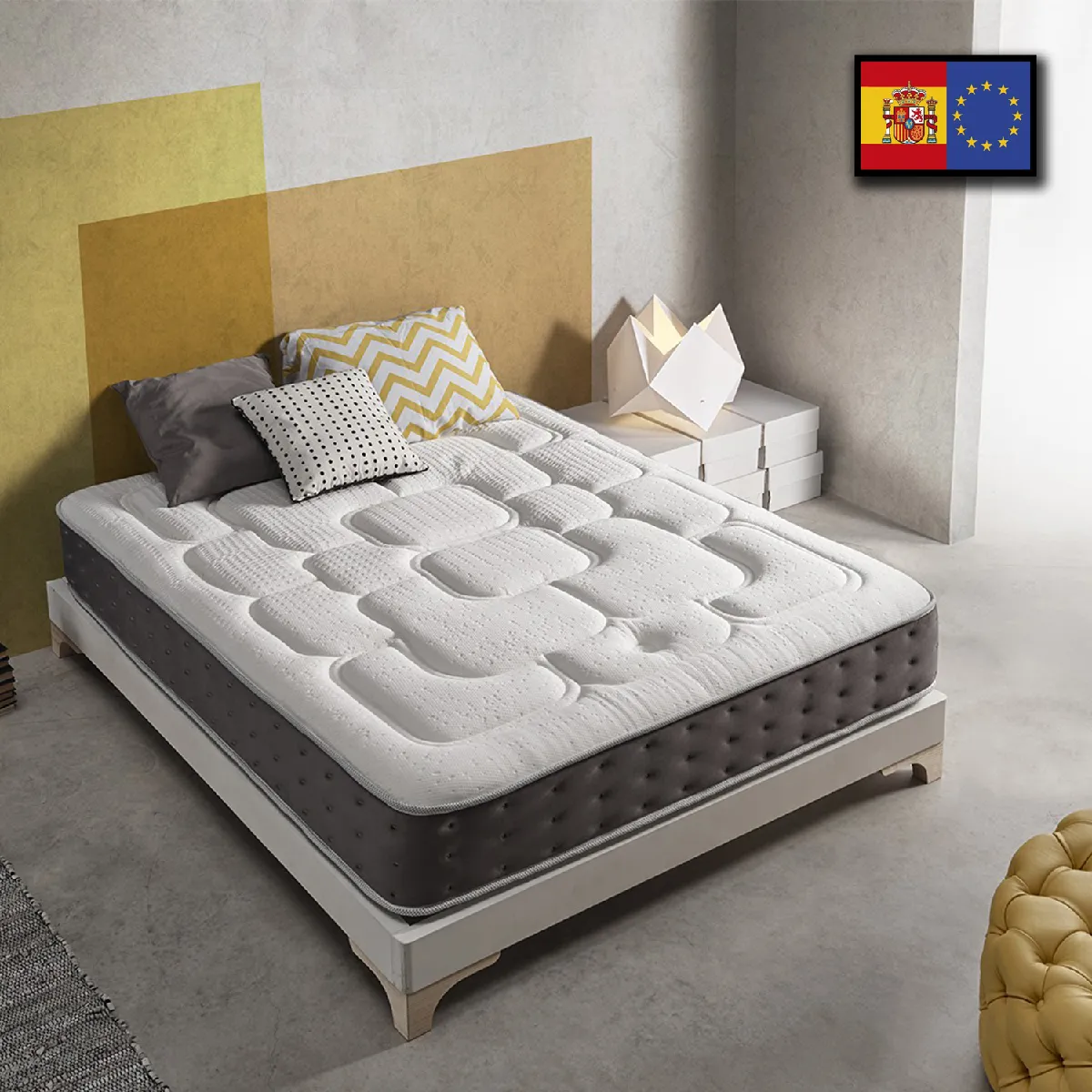 Matelas Waterfoam 90x190 Cm - Orthopédique - Hauteur 20 Cm - MiaSuite - Neuf