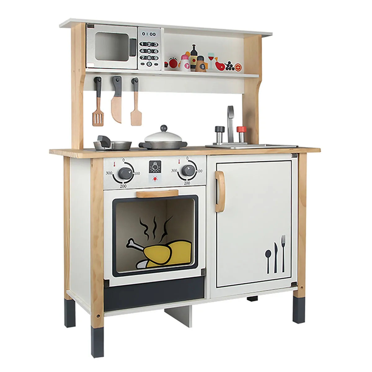 Avizar Cuisine en bois pour enfant - Marron