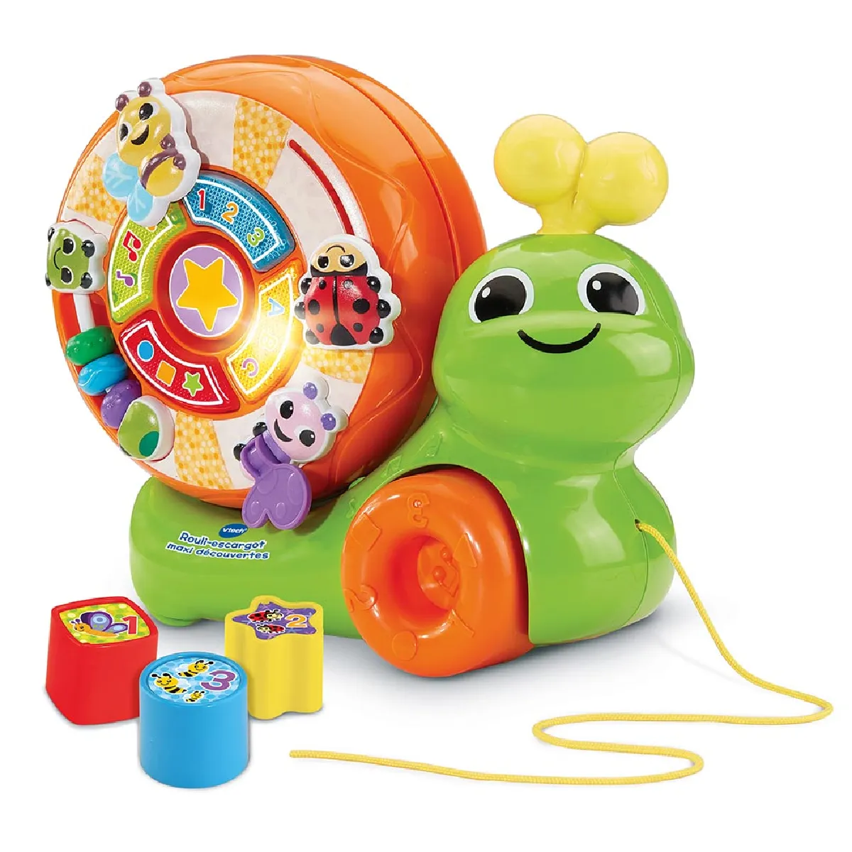 Vtech Rouli-escargot Maxi Découvertes Carrito Musical avec Lumière et Blocs