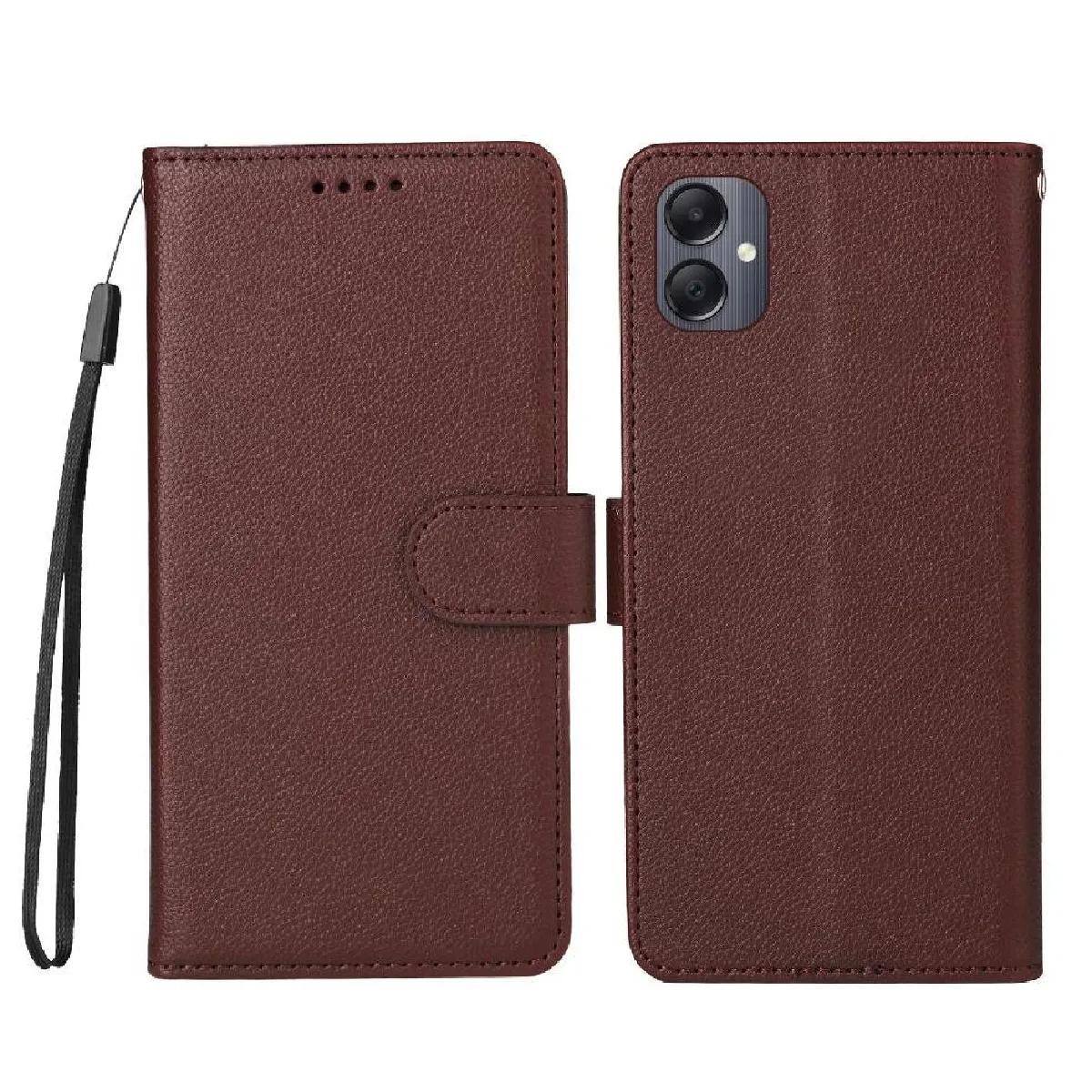 Générique Marron Étui Portefeuille En Similicuir Samsung Galaxy A05