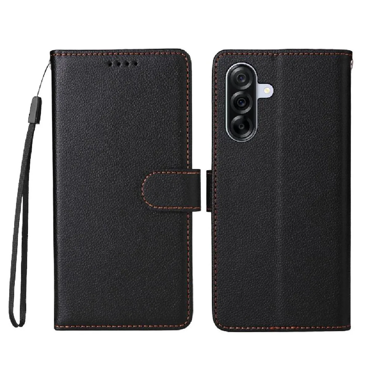 Générique Noir Étui Portefeuille En Similicuir Foxdock Samsung Galaxy A36 5G