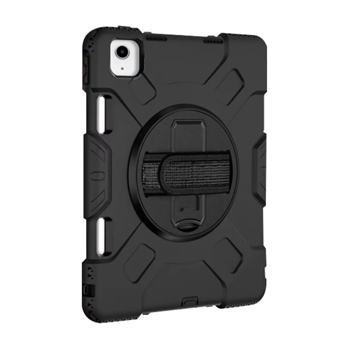 Coque pour iPad Air 11 2024 / iPad Pro 11 2018 Renforc&eacute;e 3M Stand avec Strap Noir