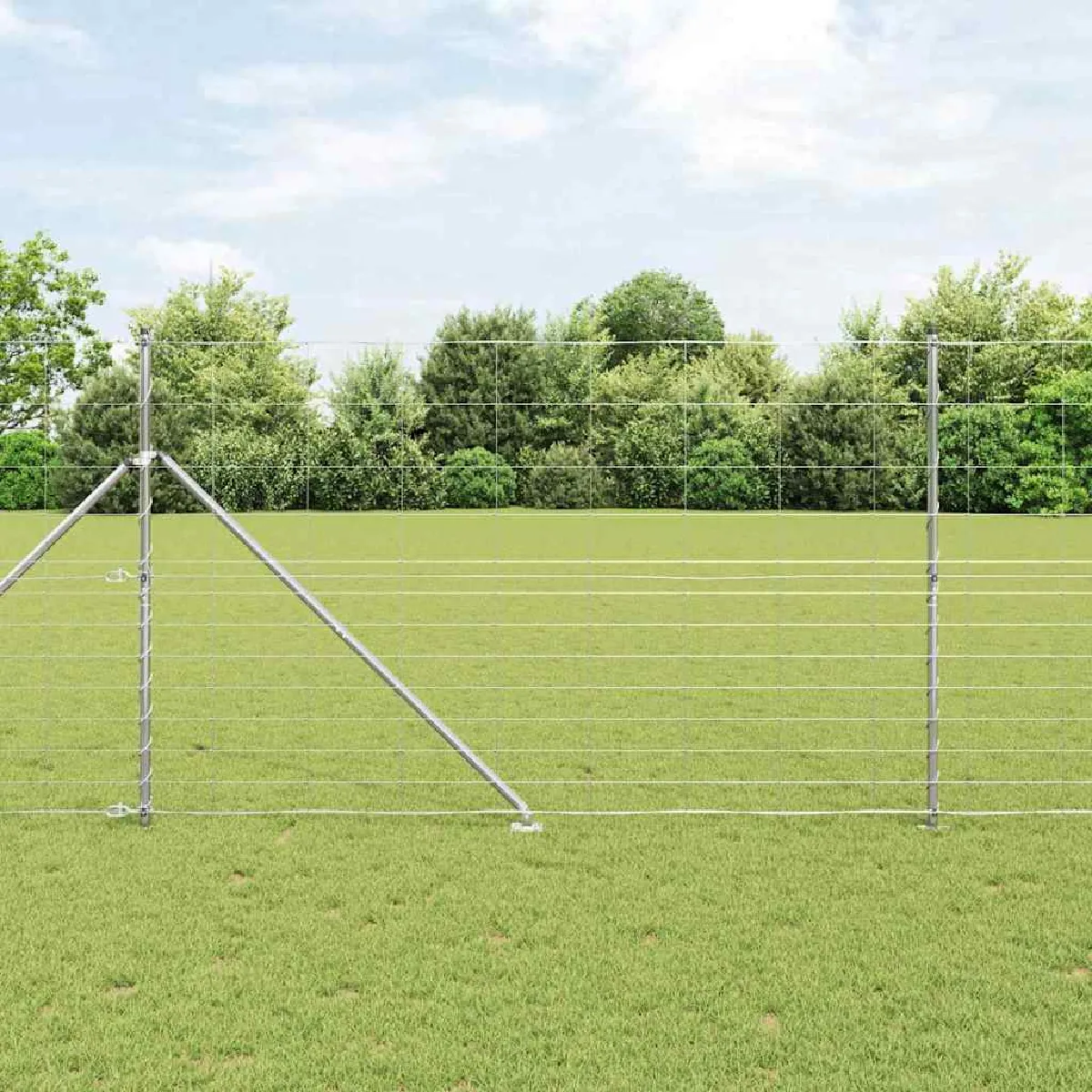 vidaXL Clôture en fil soudé avec pointes 25 x 1,5 m (l x h)