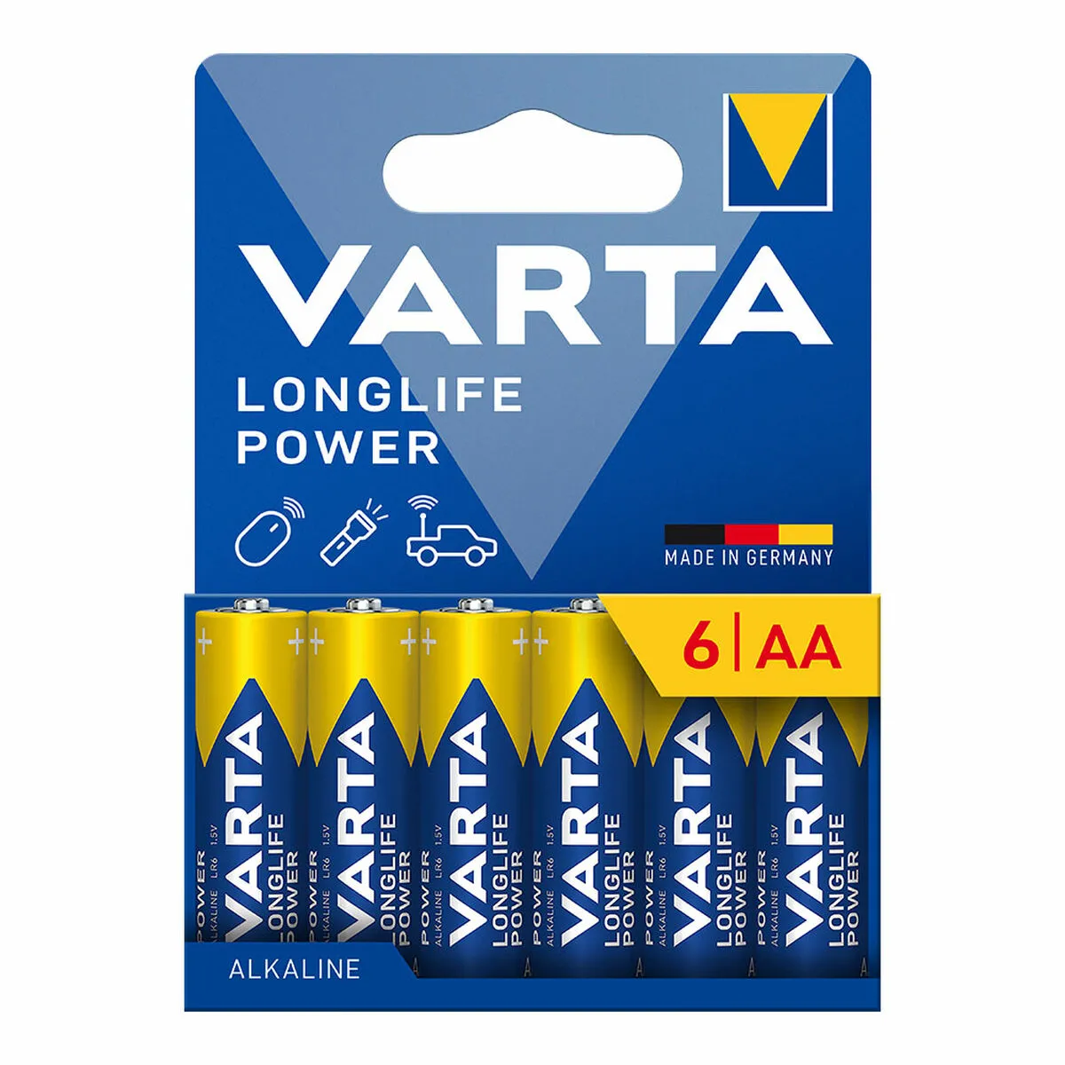 Batteries Varta longlife power aa lr06 1 5 V AA LR06 6 Unités