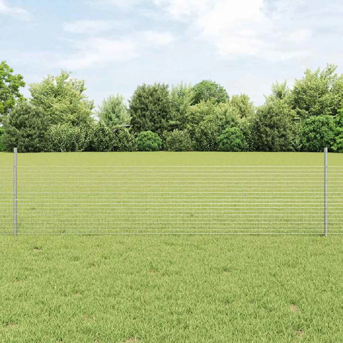 vidaXL Clôture en fil soudé avec poteau 10 x 0,5 m (L x H)