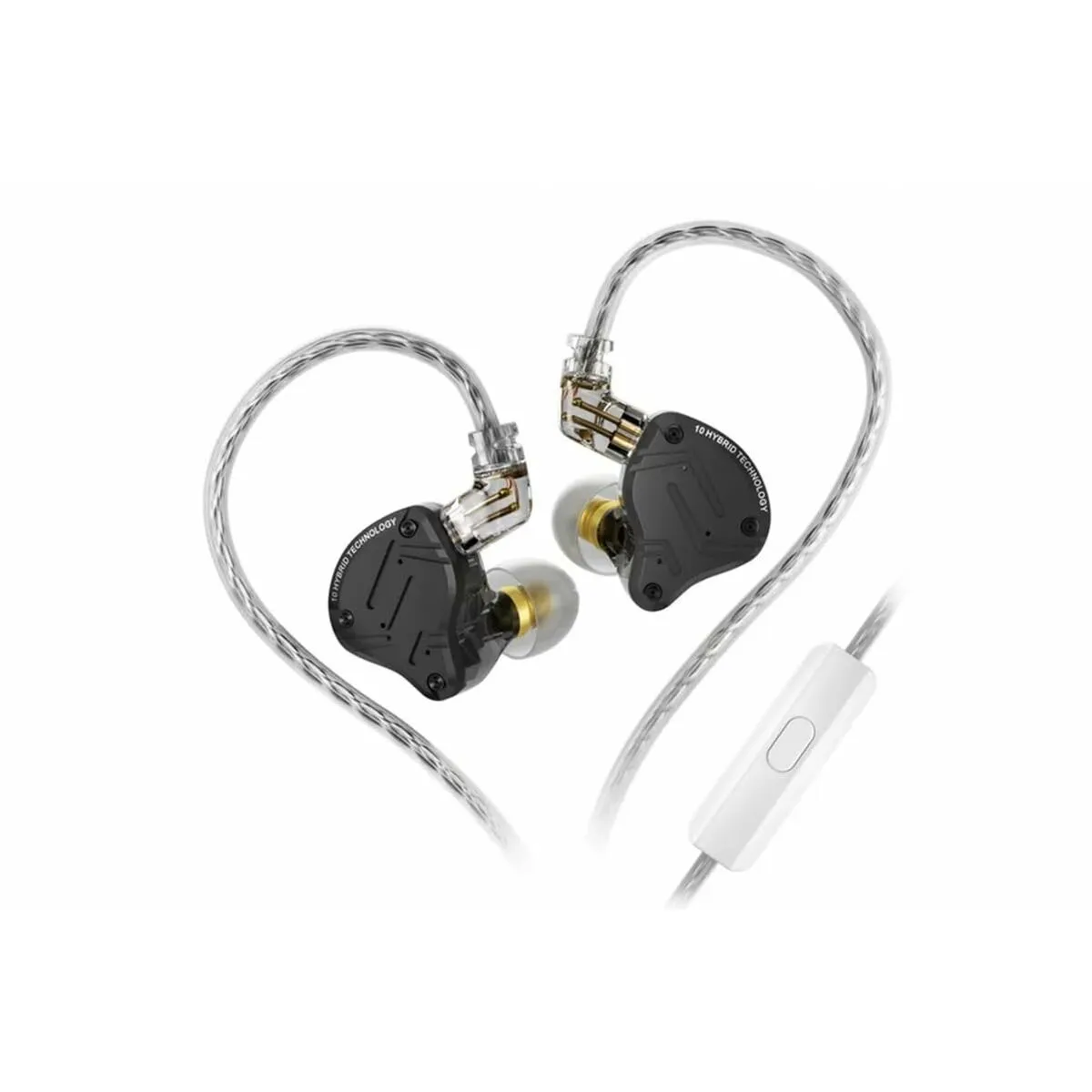 Casque kz zs10 pro x noir transparent 